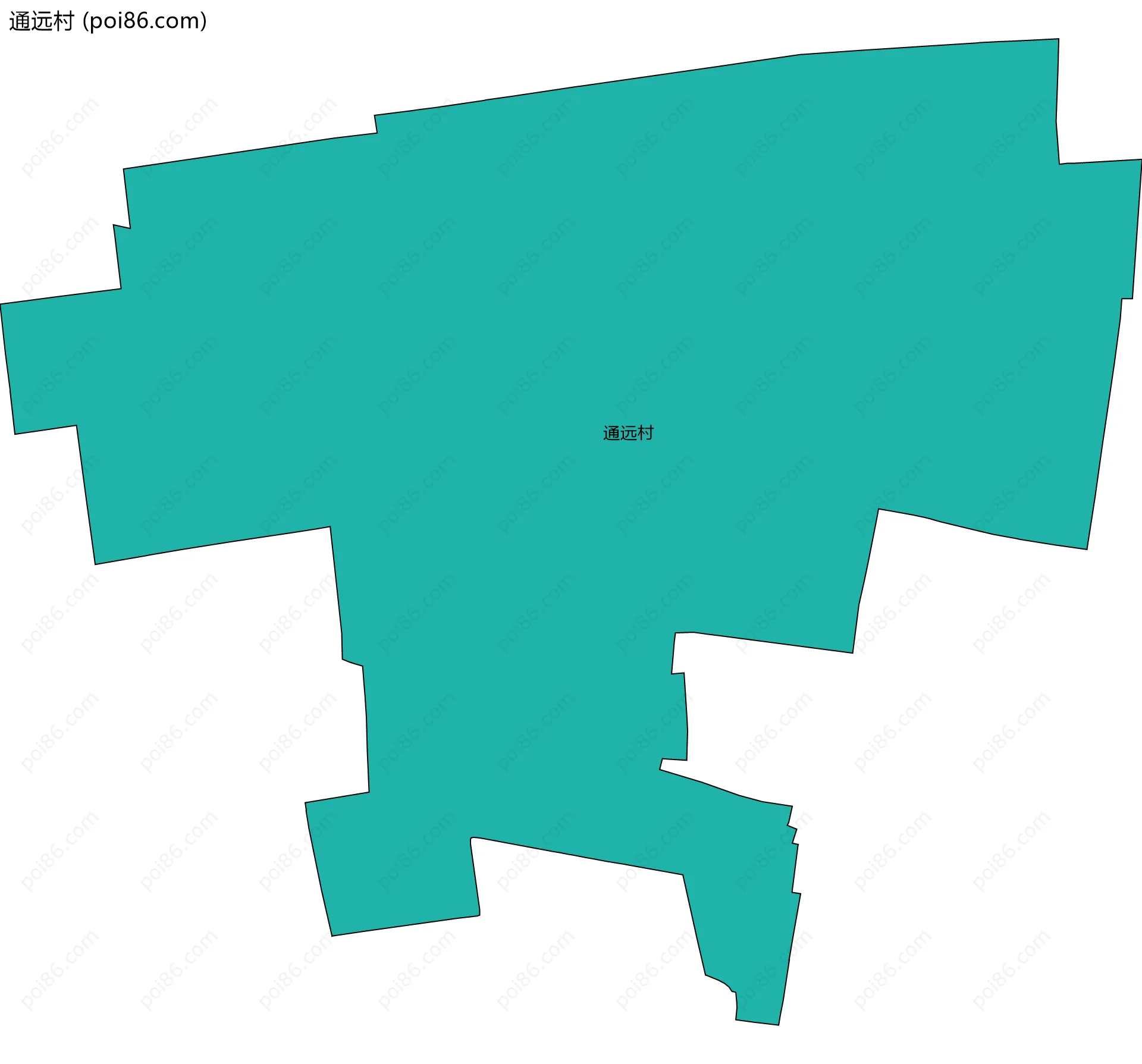 通远村边界地图