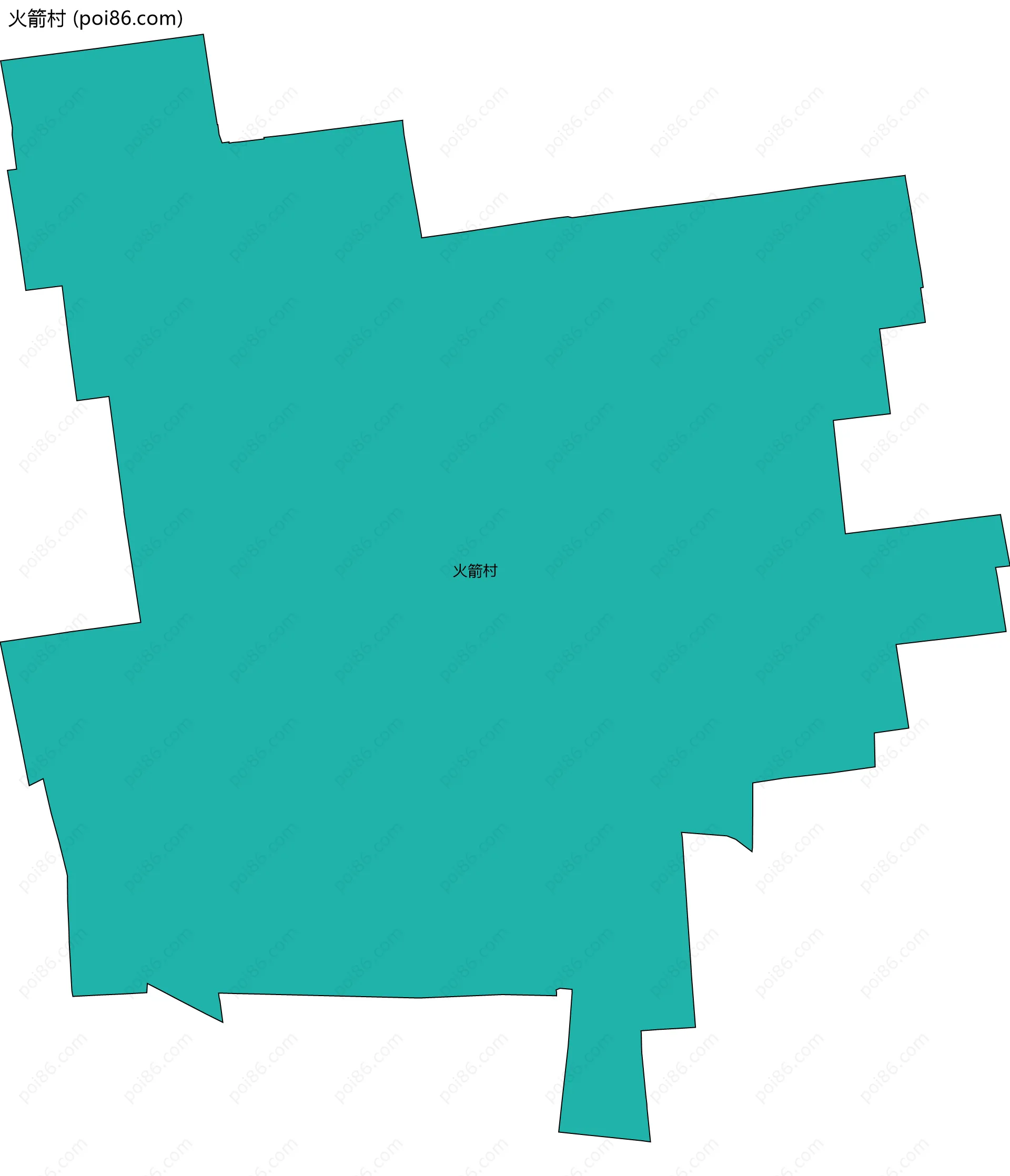 火箭村边界地图