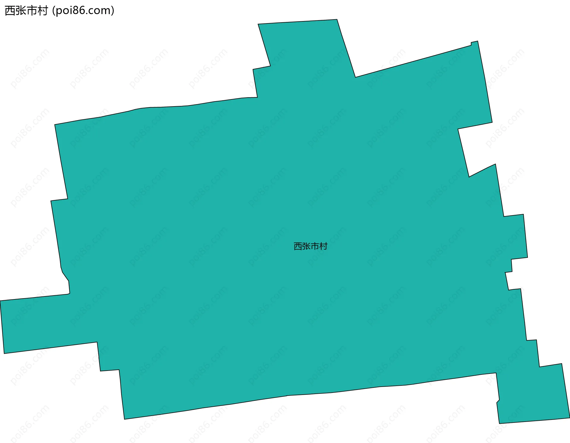 西张市村边界地图