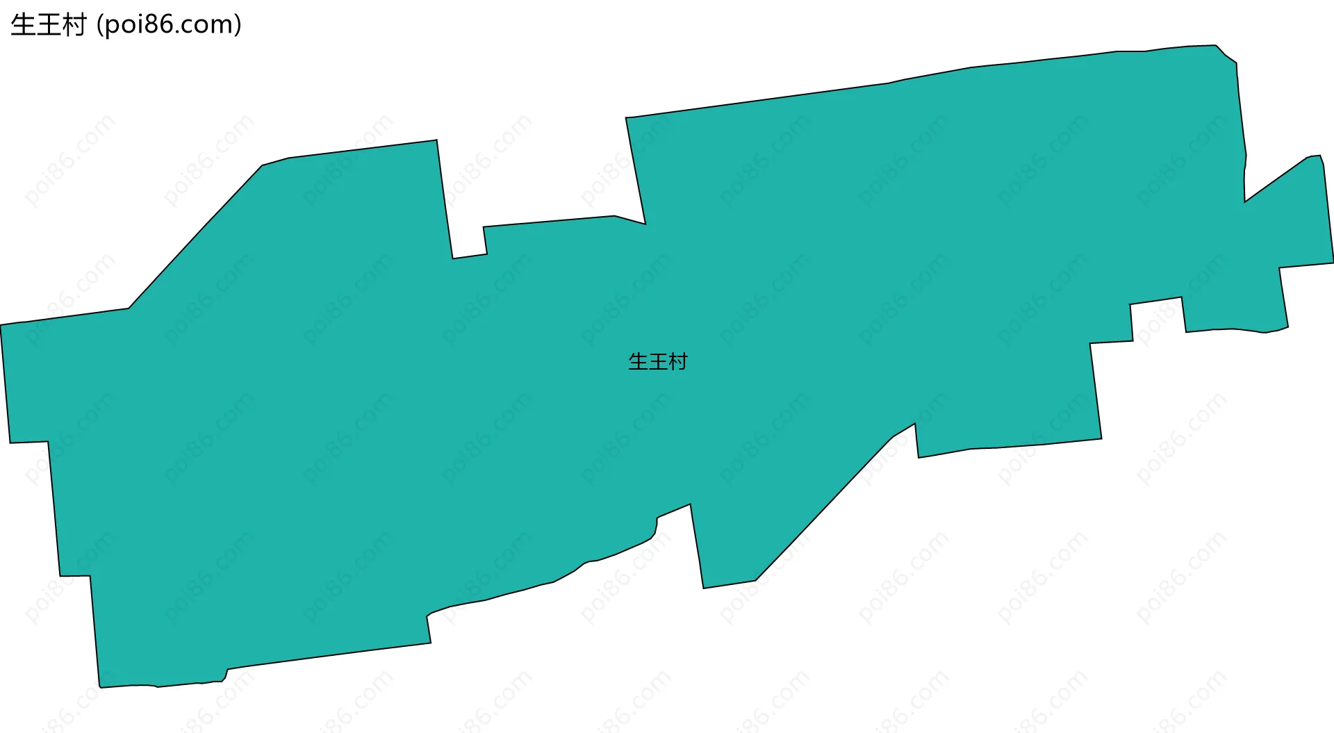 生王村边界地图