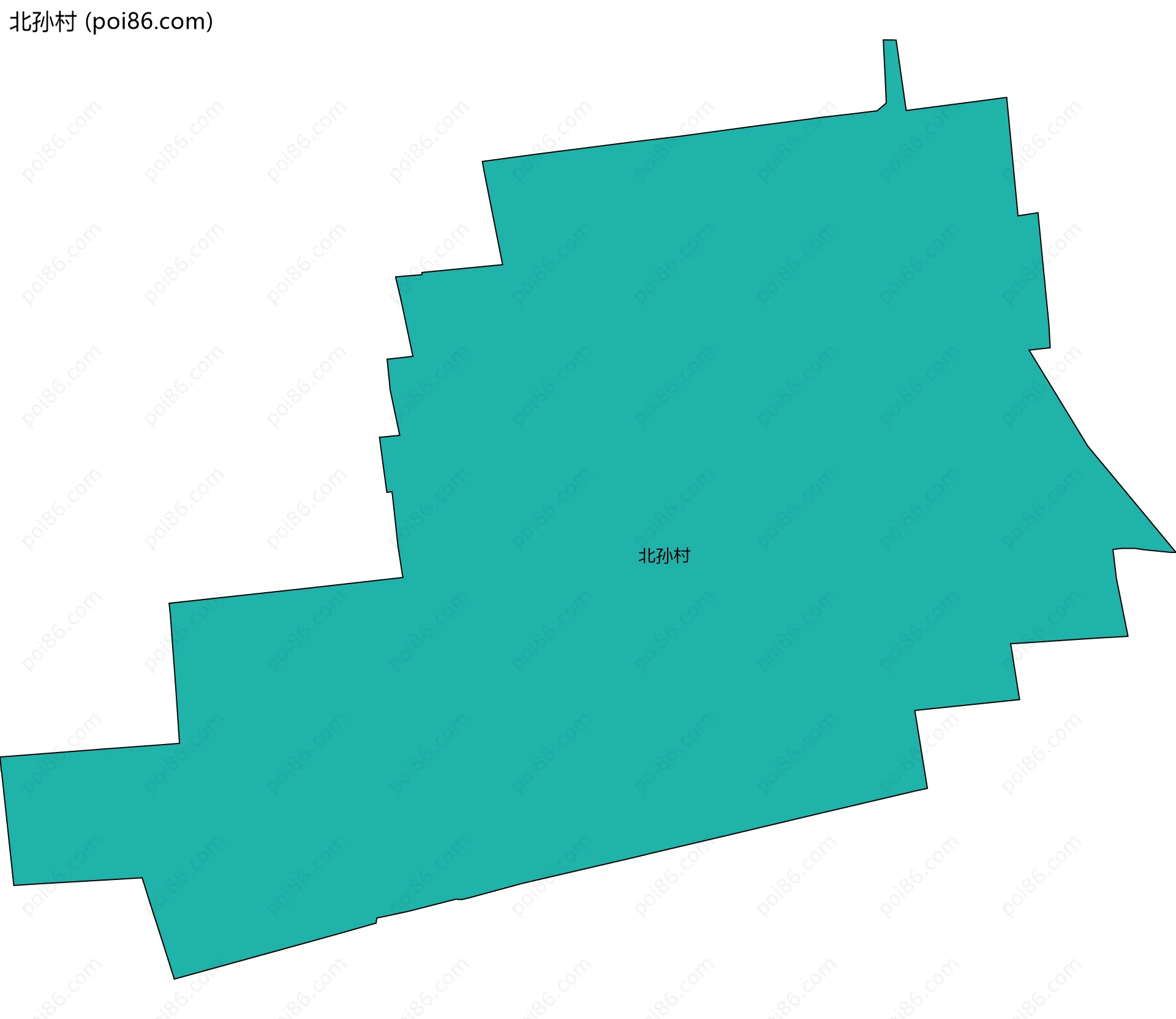 北孙村边界地图