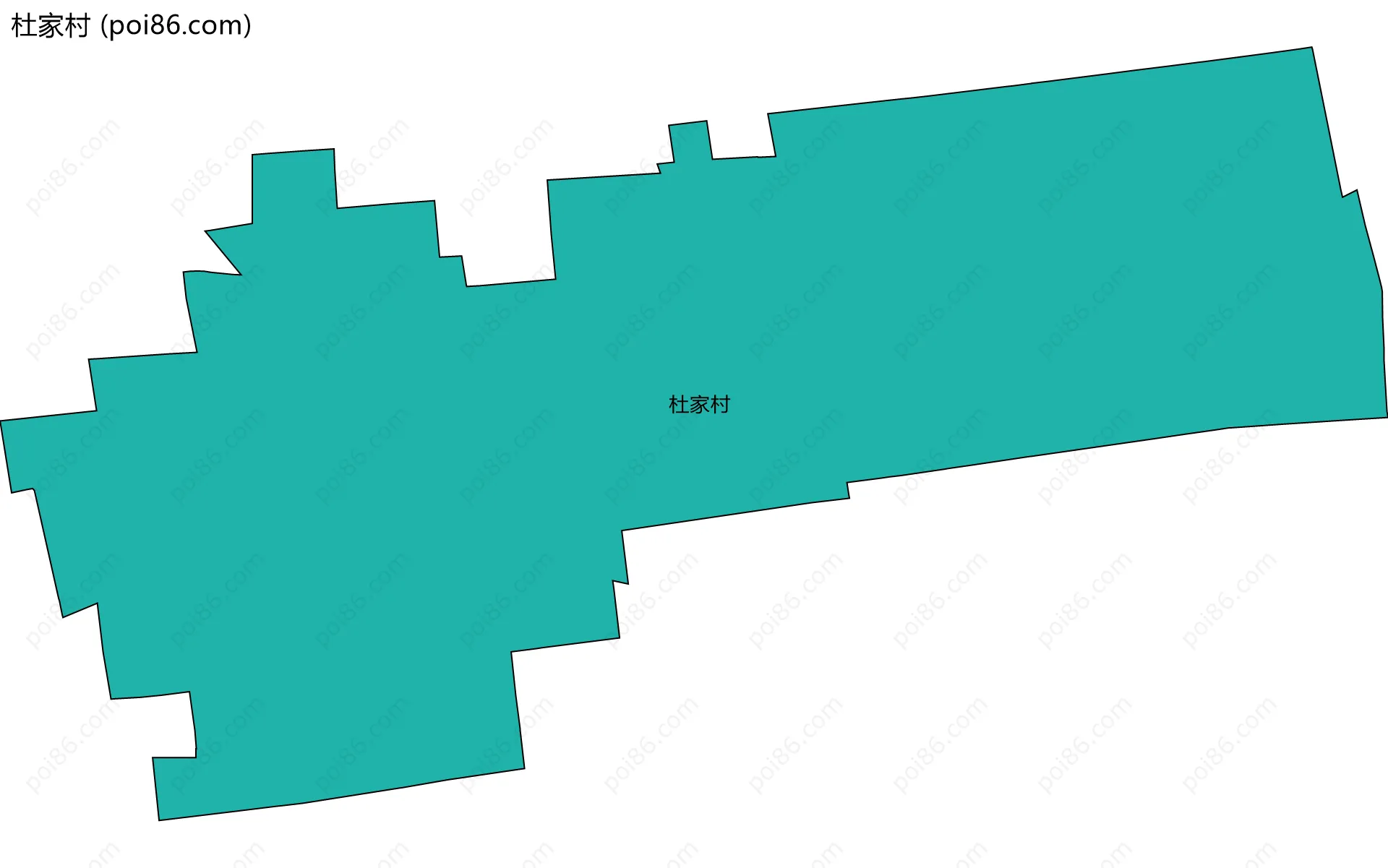 杜家村边界地图