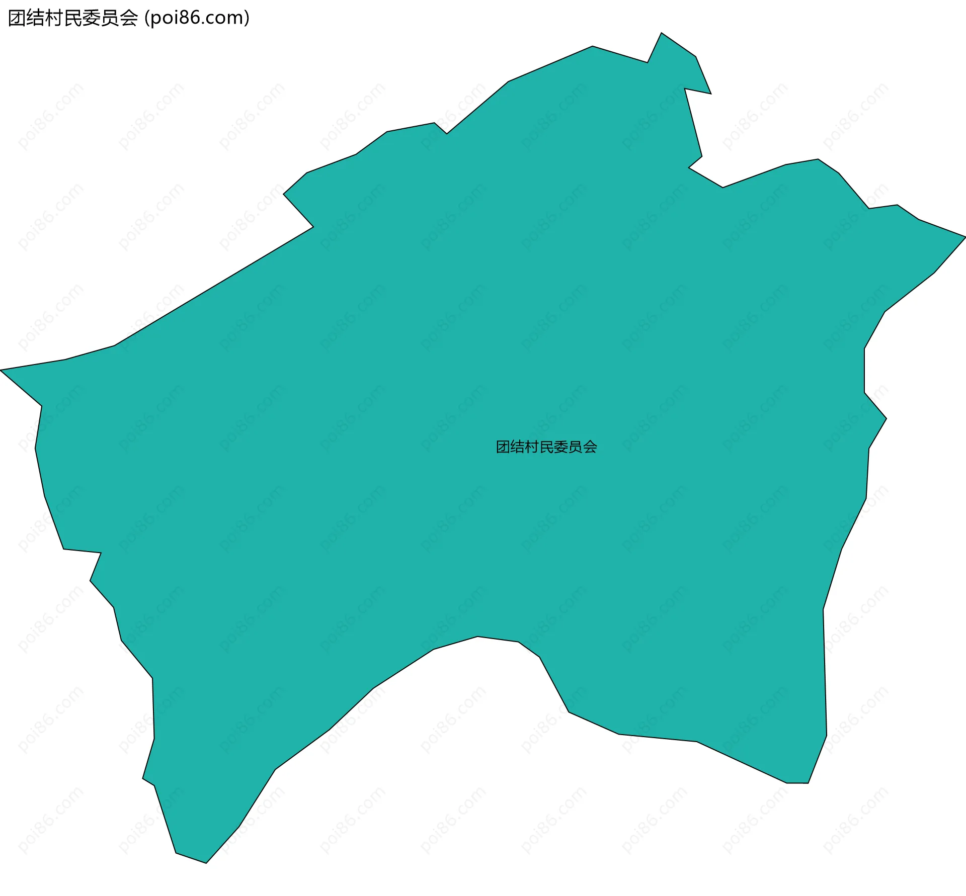 团结村民委员会边界地图