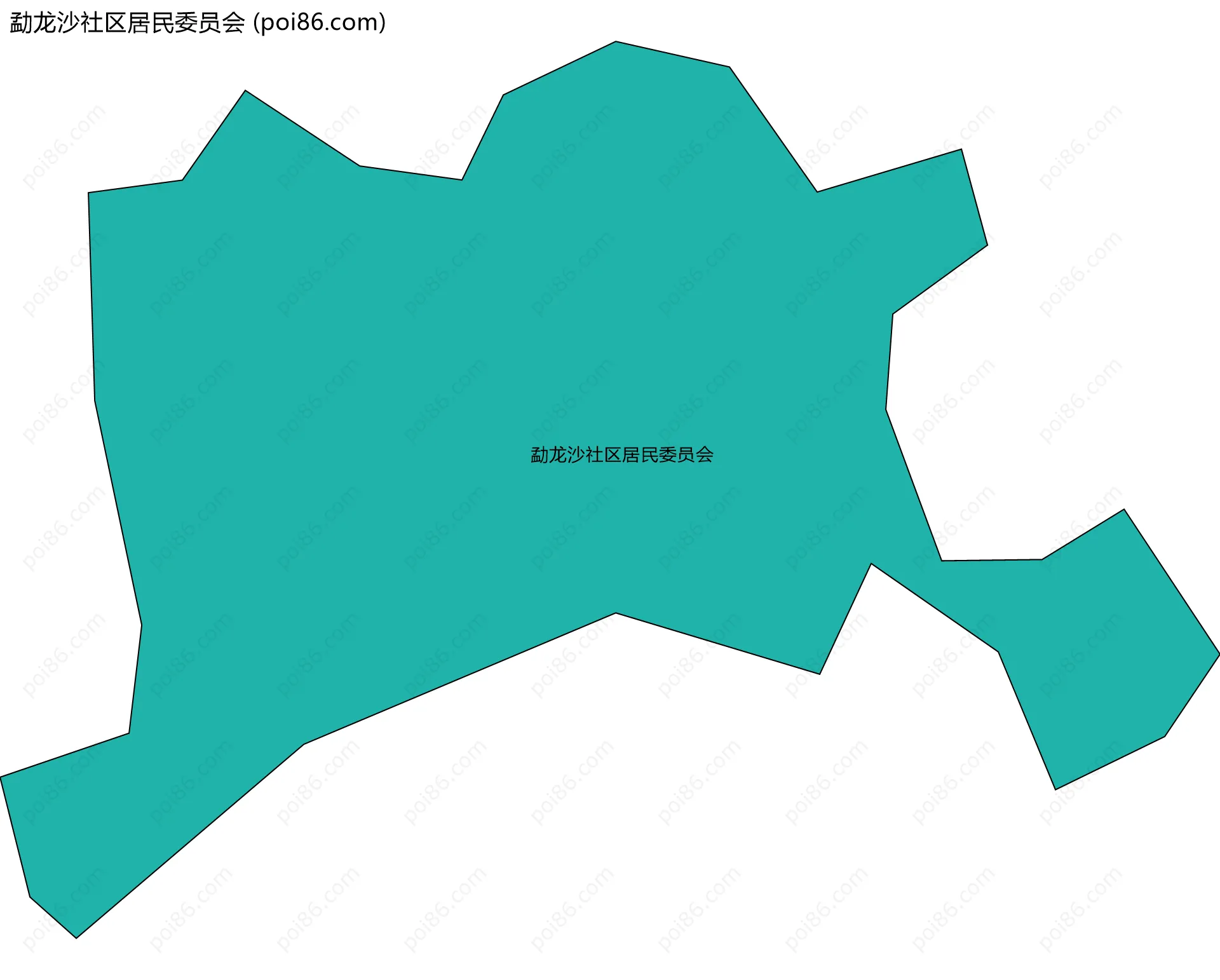 勐龙沙社区居民委员会边界地图