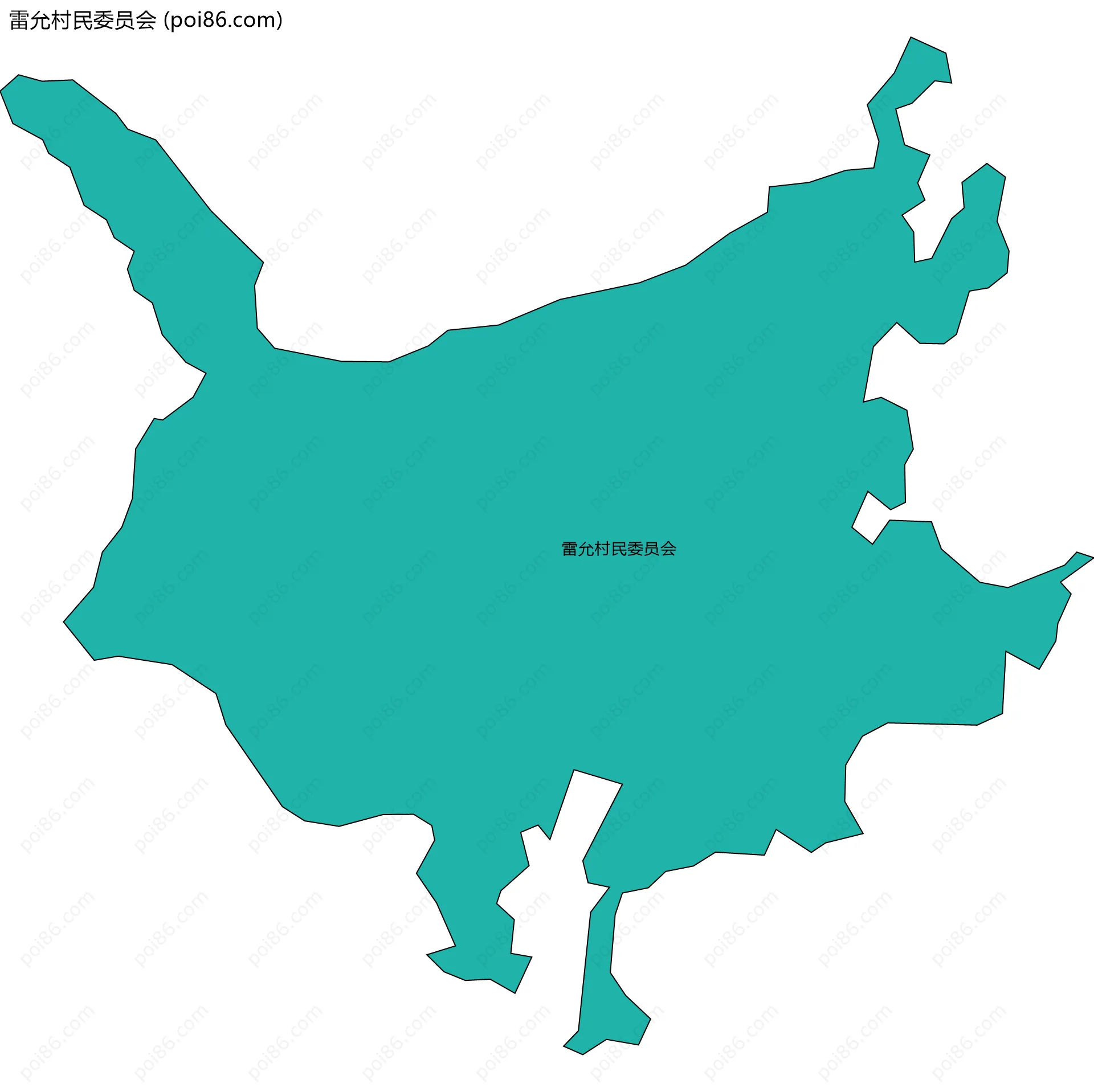 雷允村民委员会边界地图