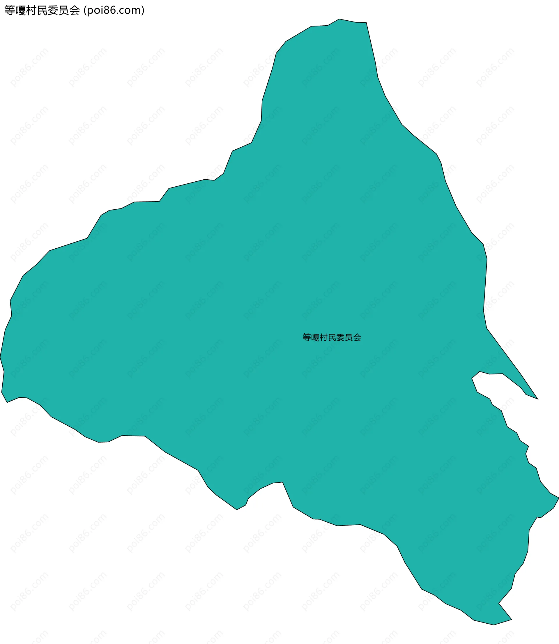 等嘎村民委员会边界地图