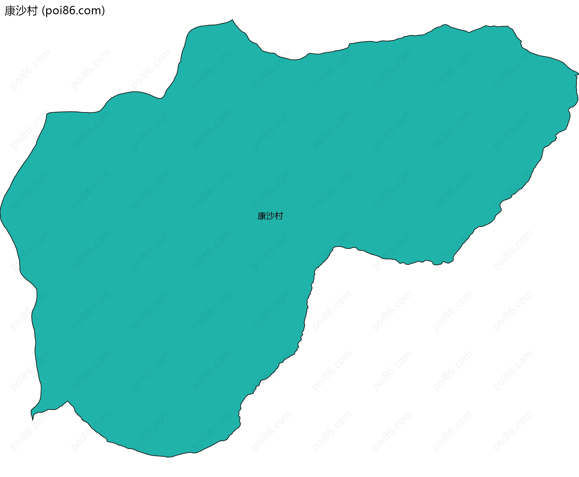 康沙村边界地图