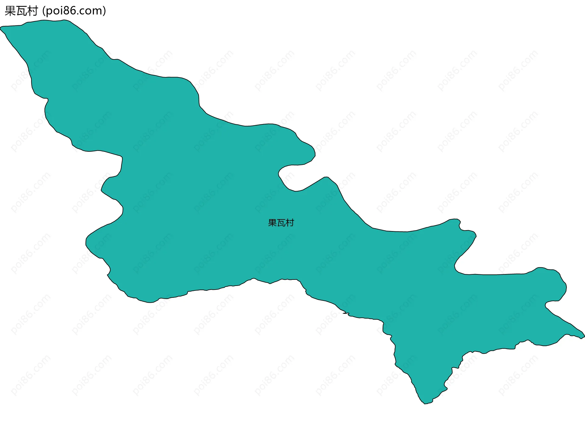 果瓦村边界地图