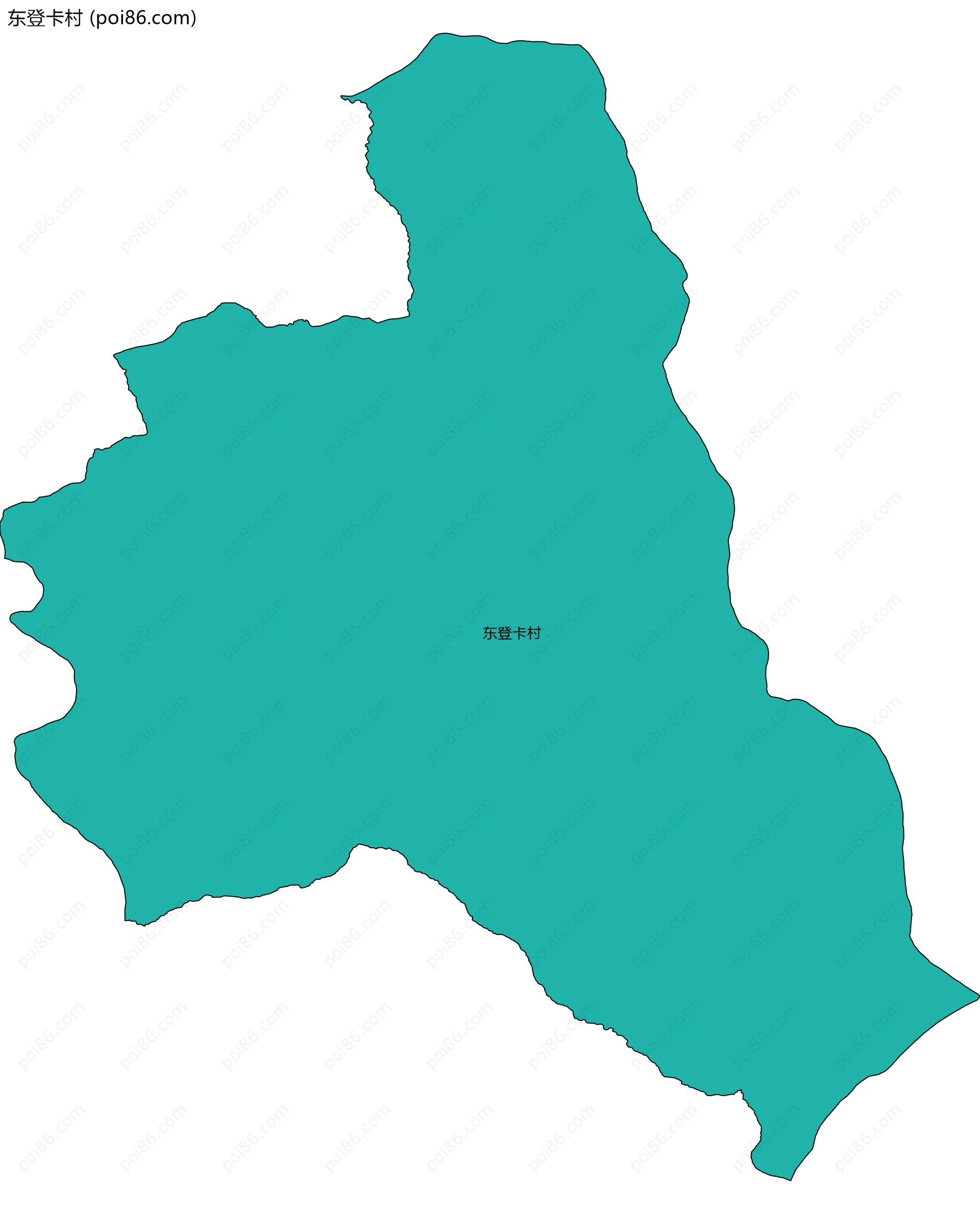 东登卡村边界地图