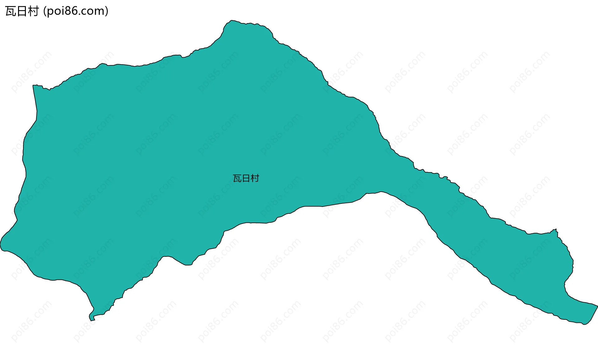 瓦日村边界地图