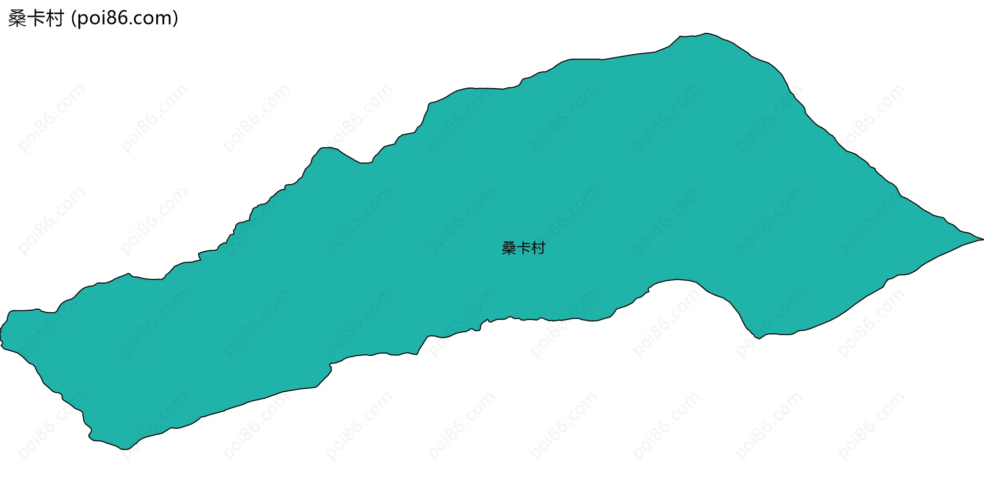 桑卡村边界地图