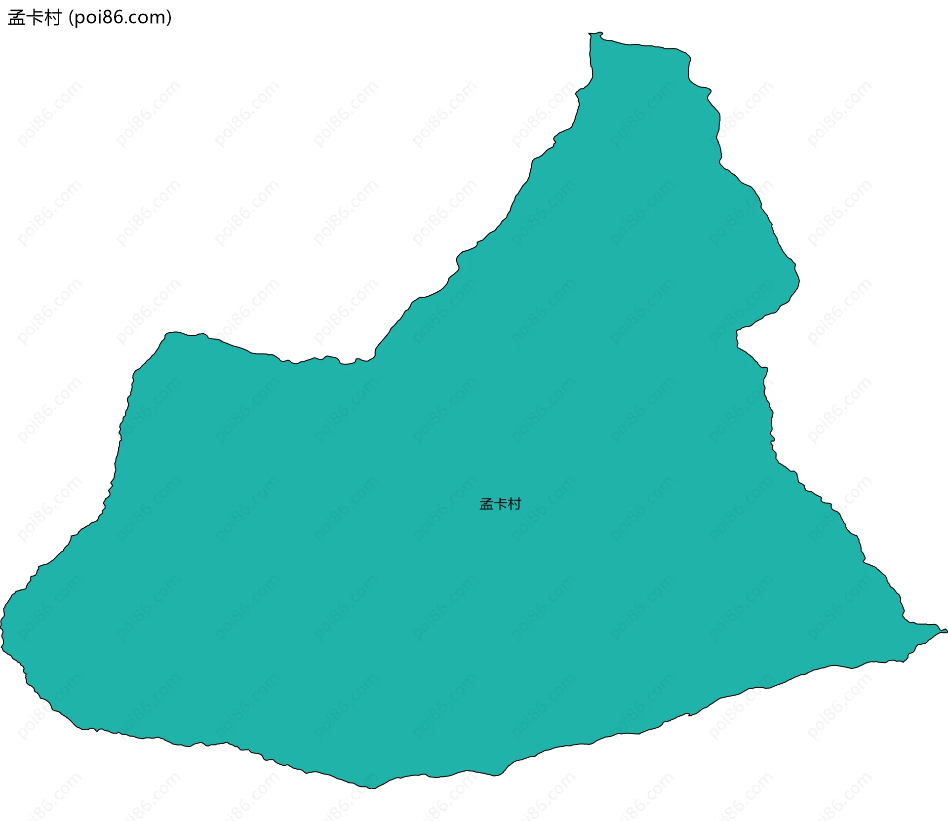 孟卡村边界地图