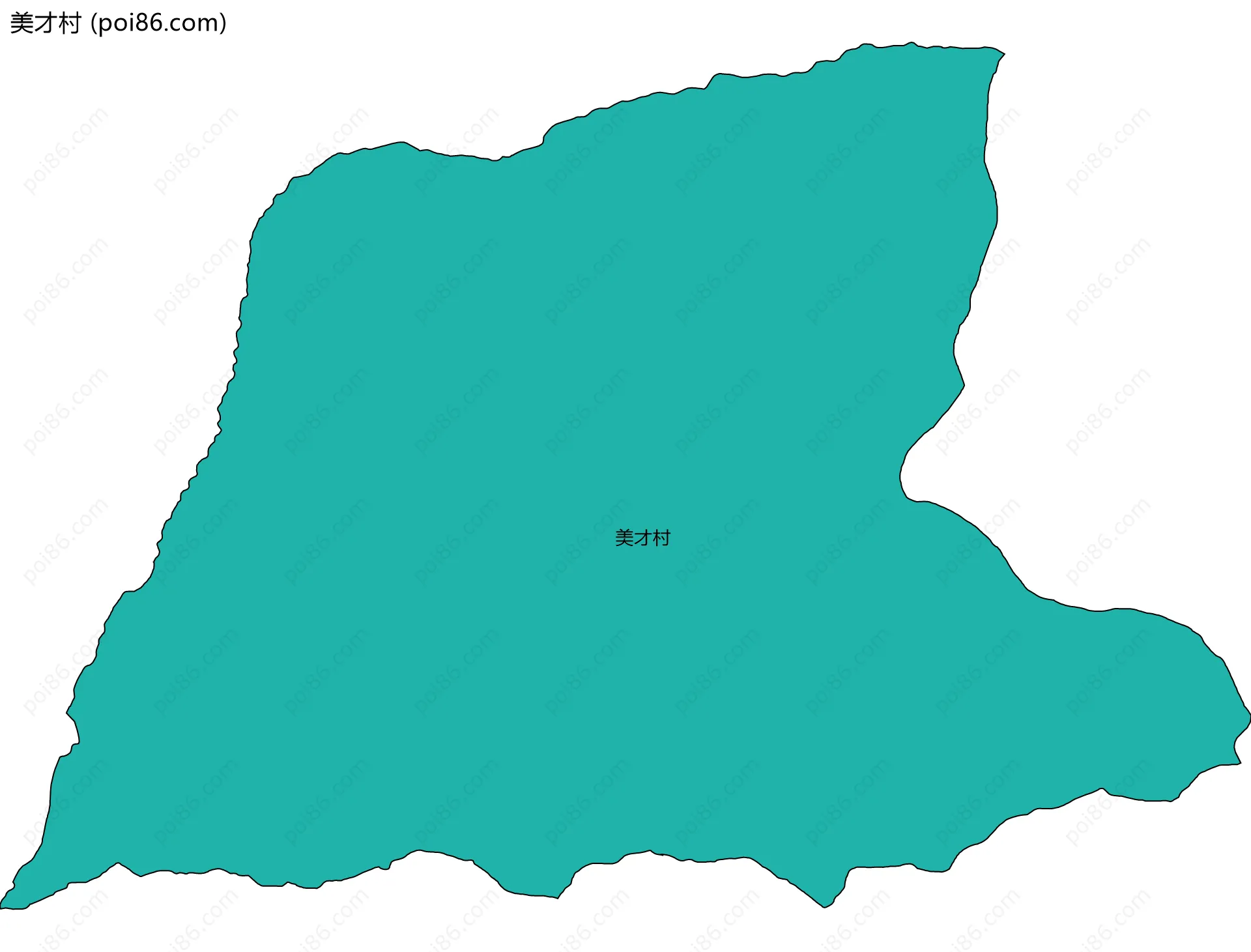 美才村边界地图