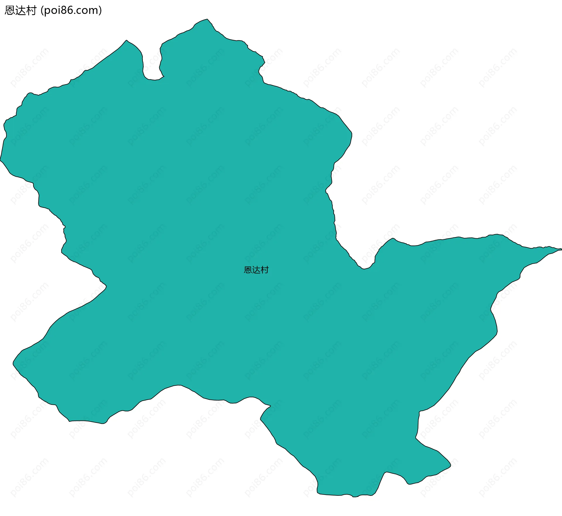 恩达村边界地图