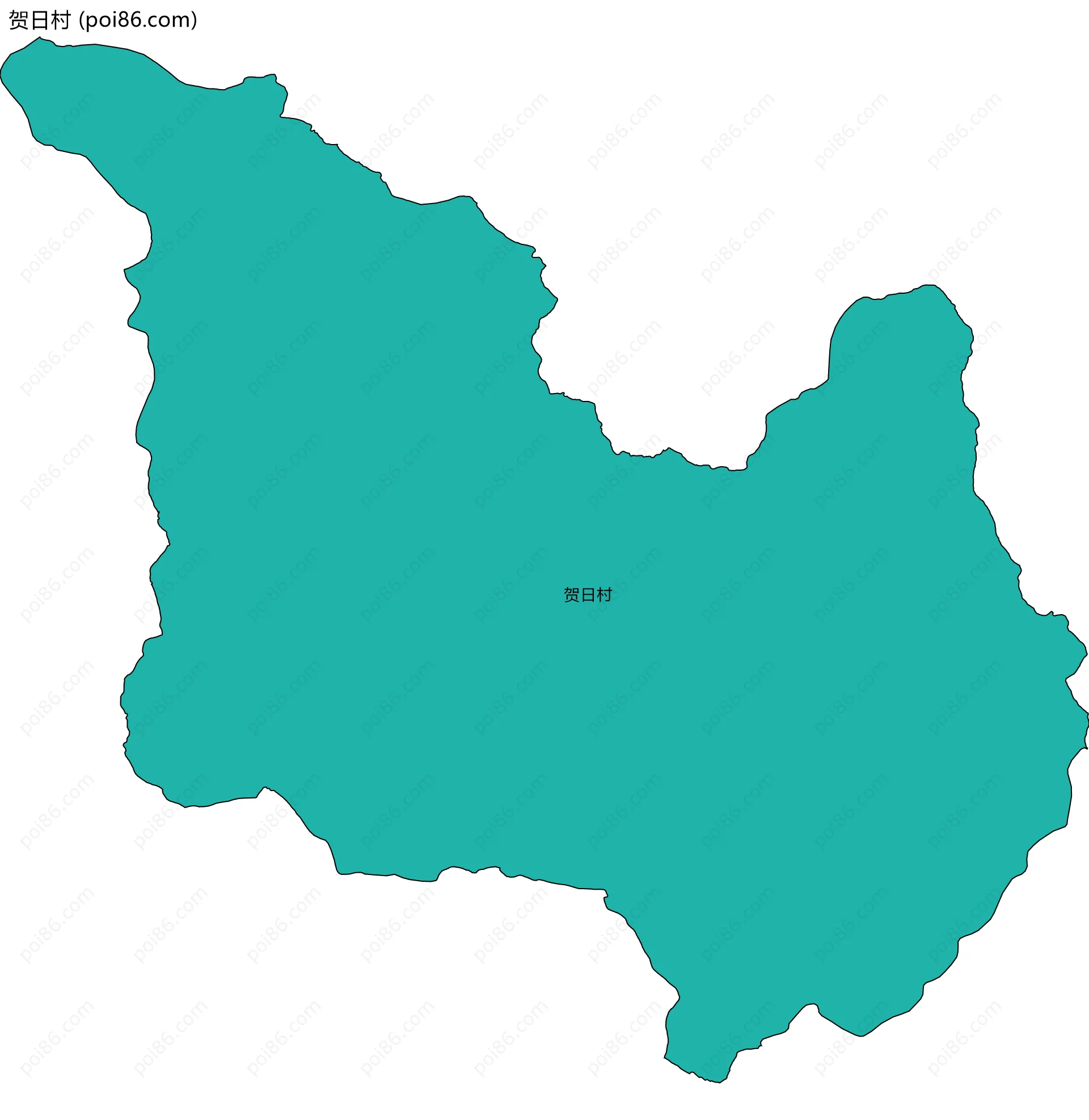 贺日村边界地图