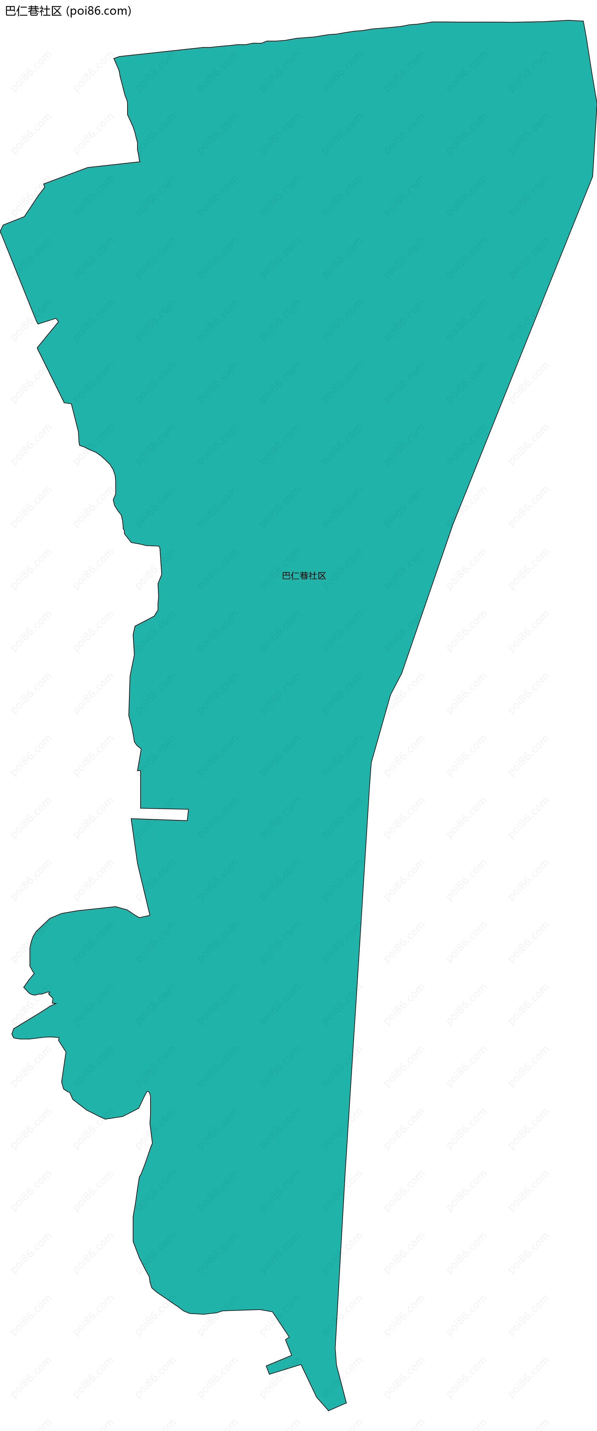 巴仁巷社区边界地图