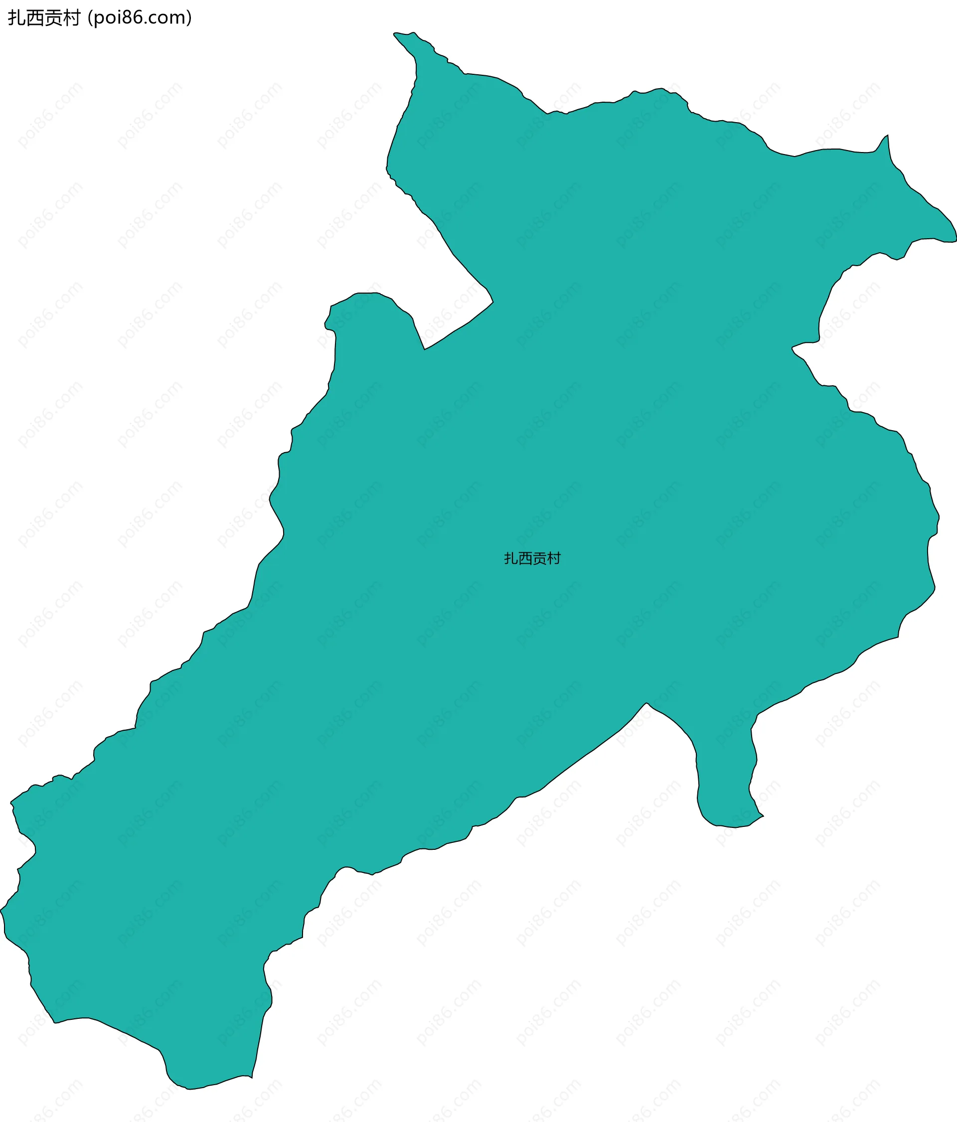 扎西贡村边界地图