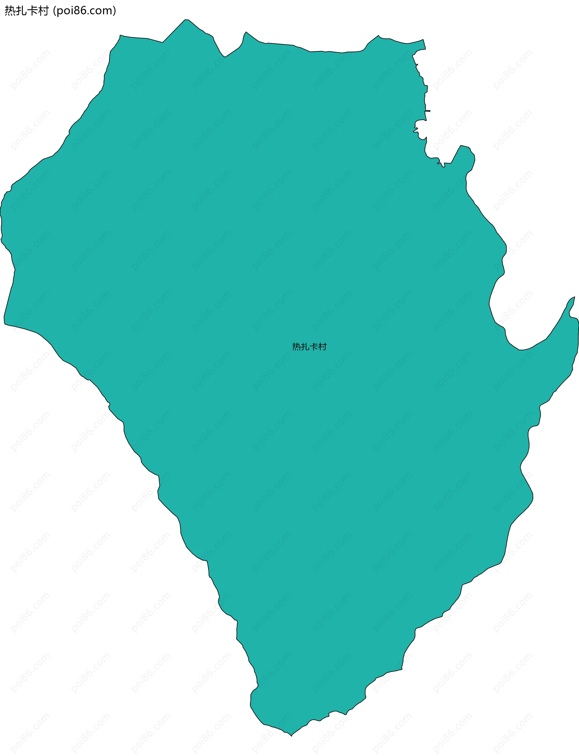 热扎卡村边界地图
