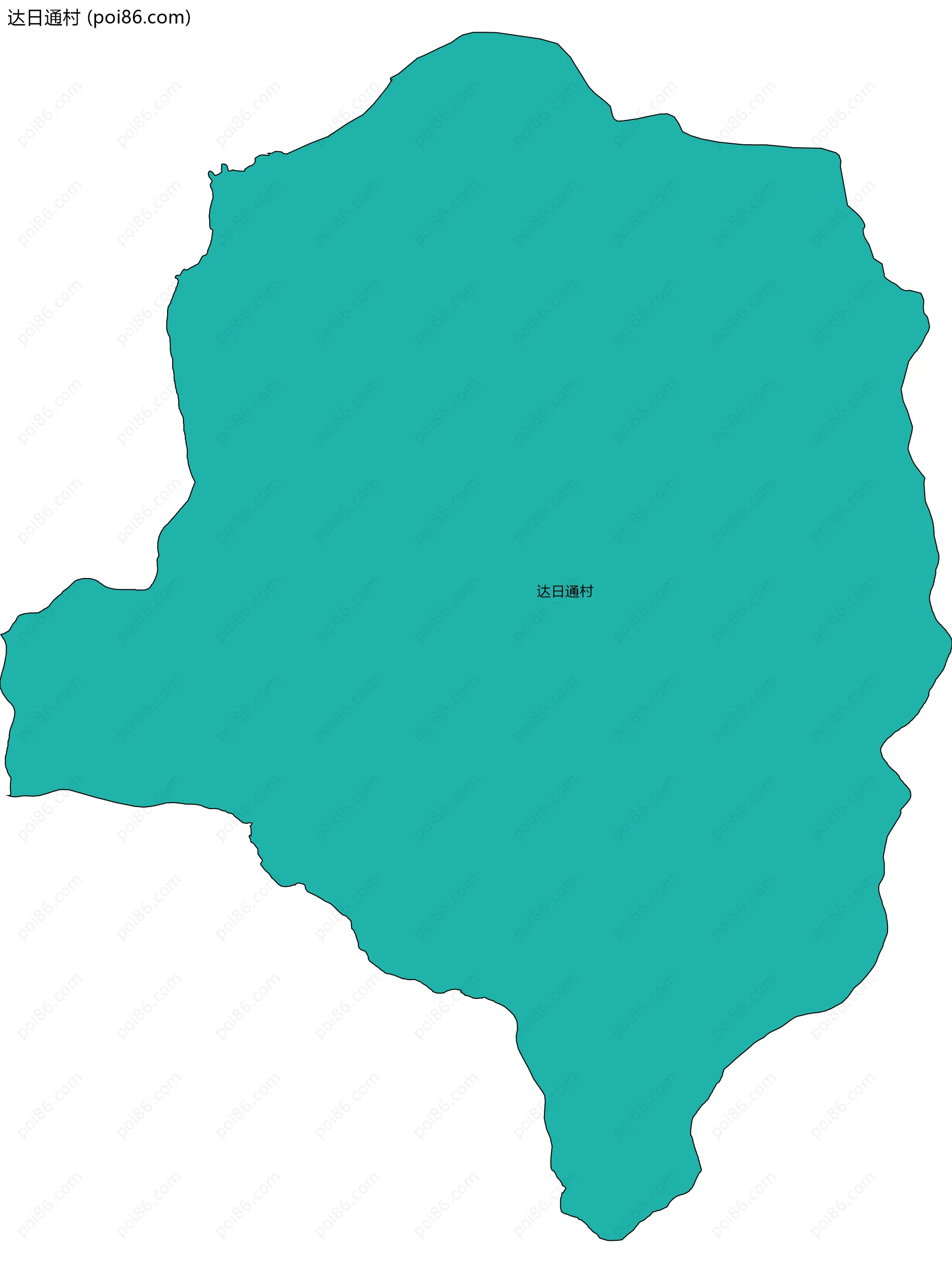达日通村边界地图