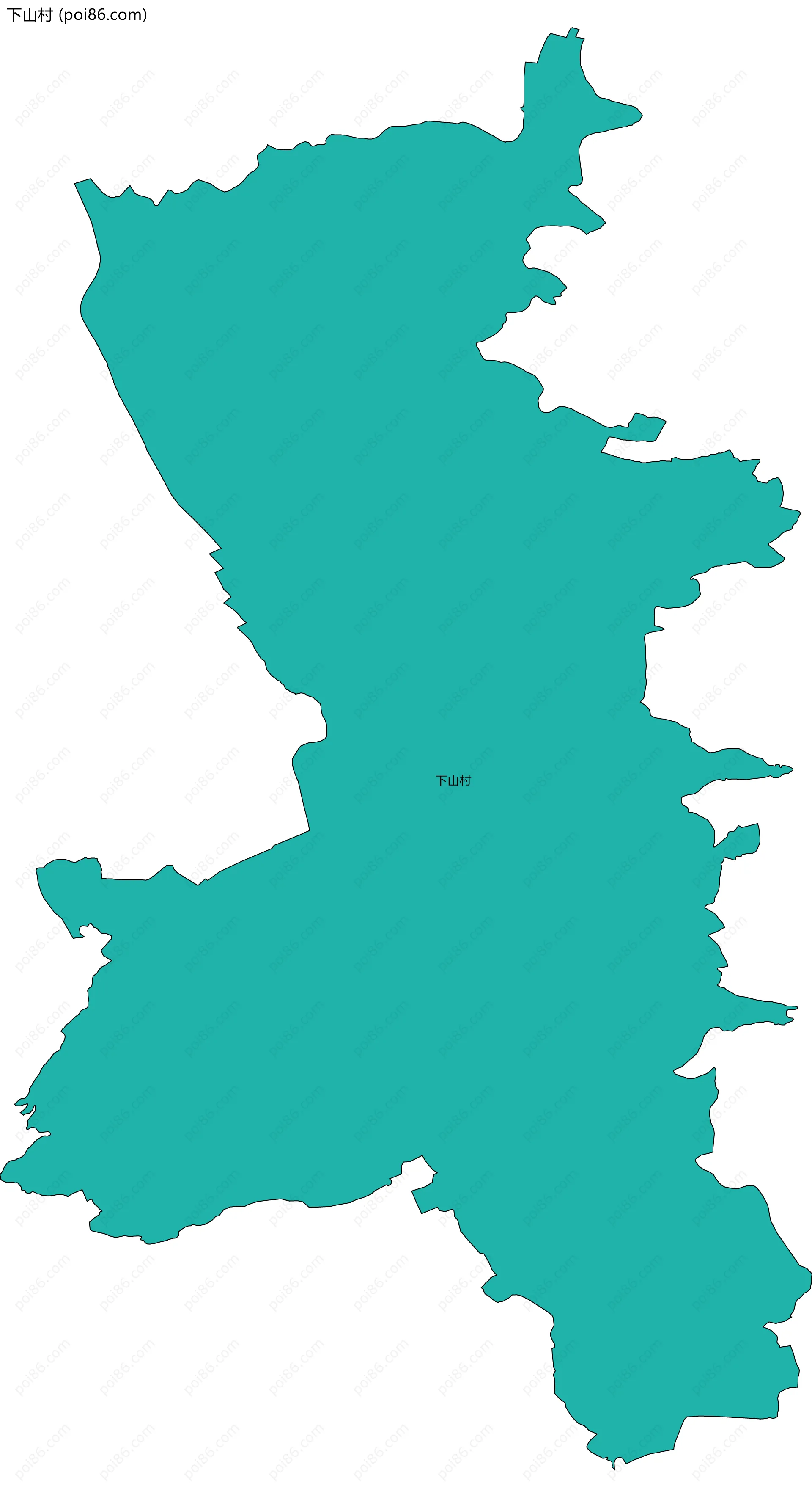 下山村边界地图