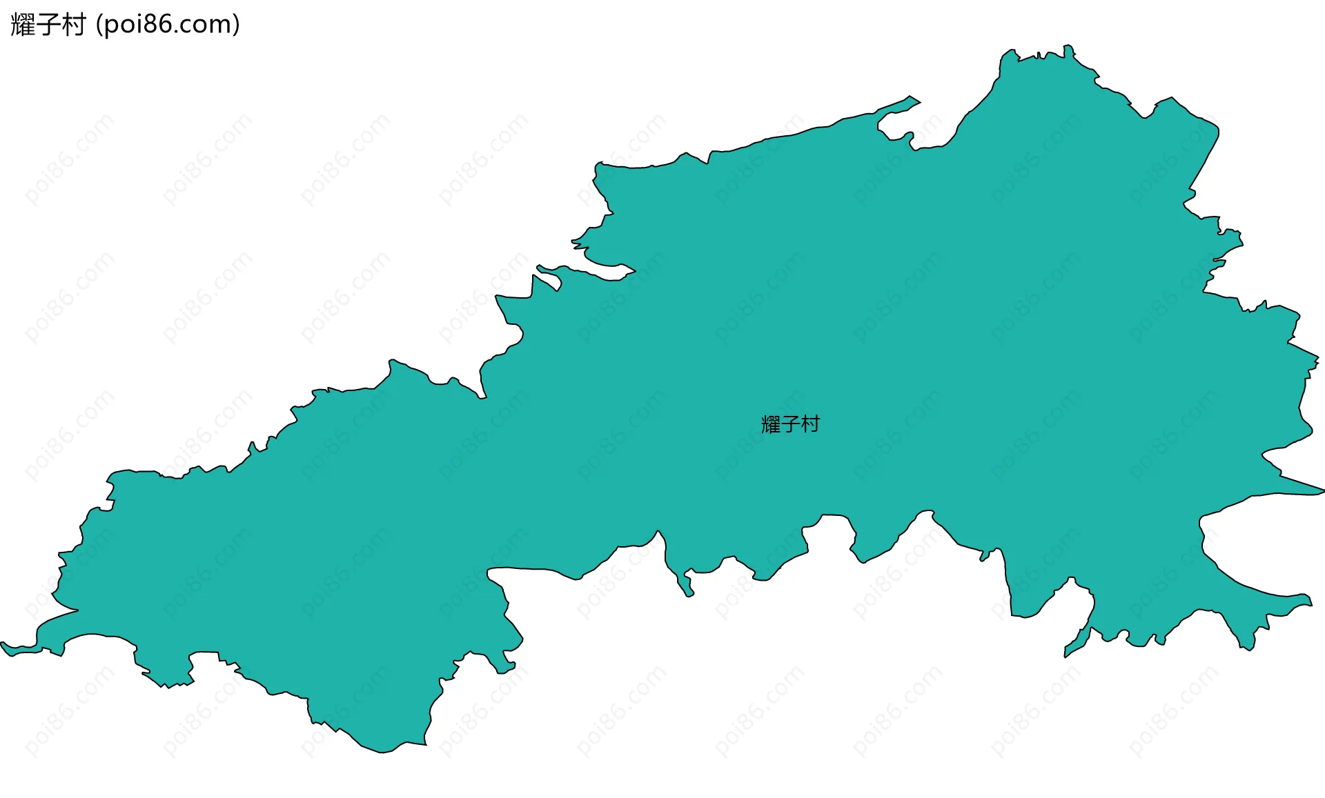 耀子村边界地图