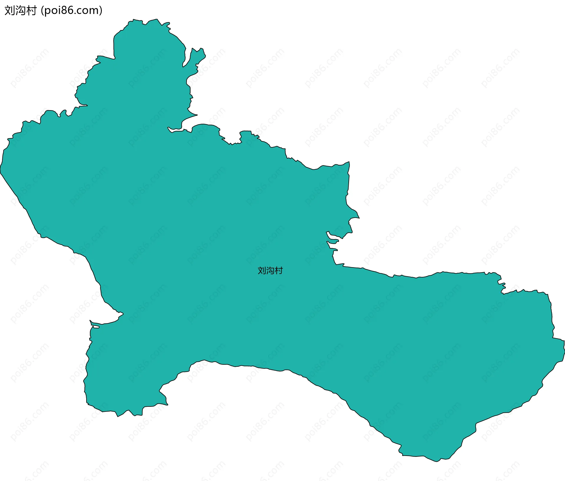 刘沟村边界地图