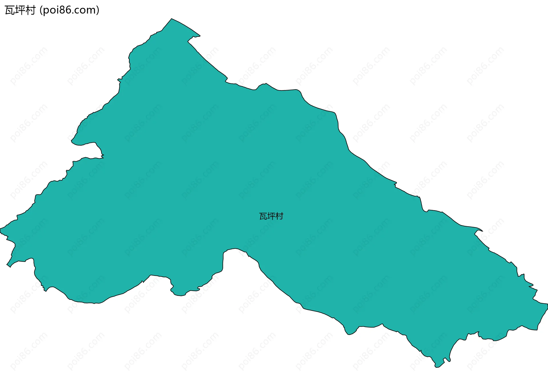 瓦坪村边界地图