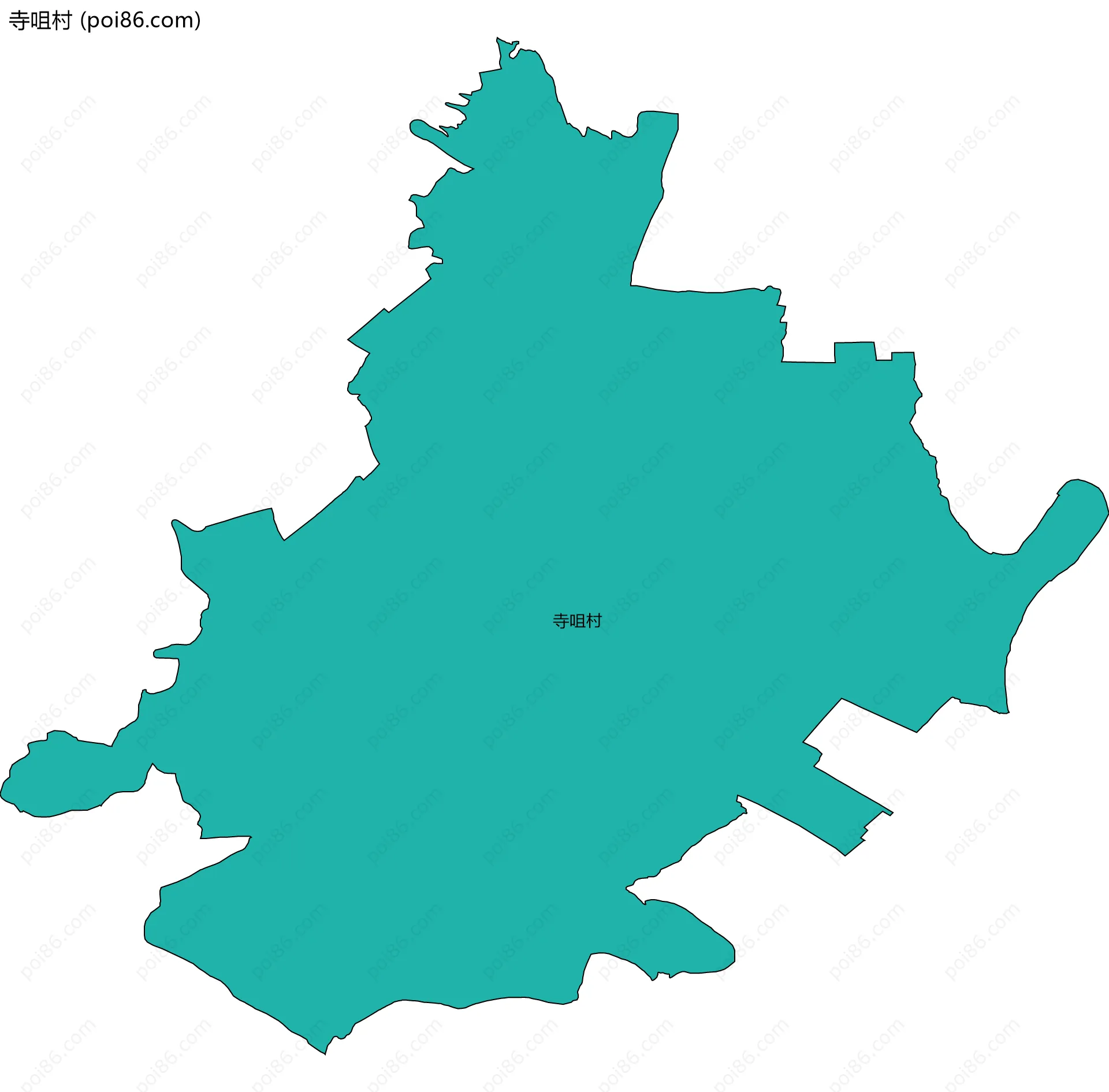 寺咀村边界地图