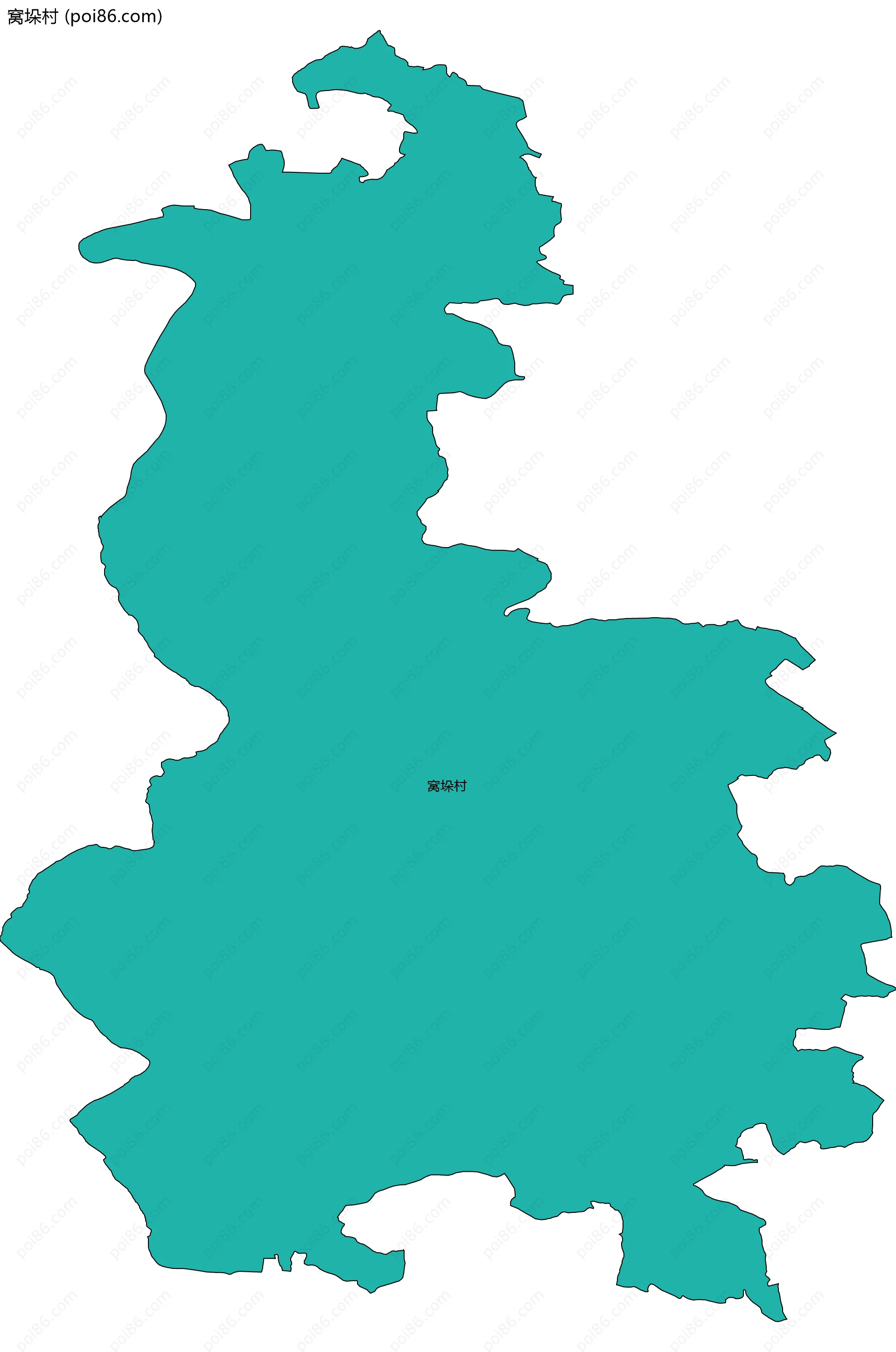 窝垛村边界地图