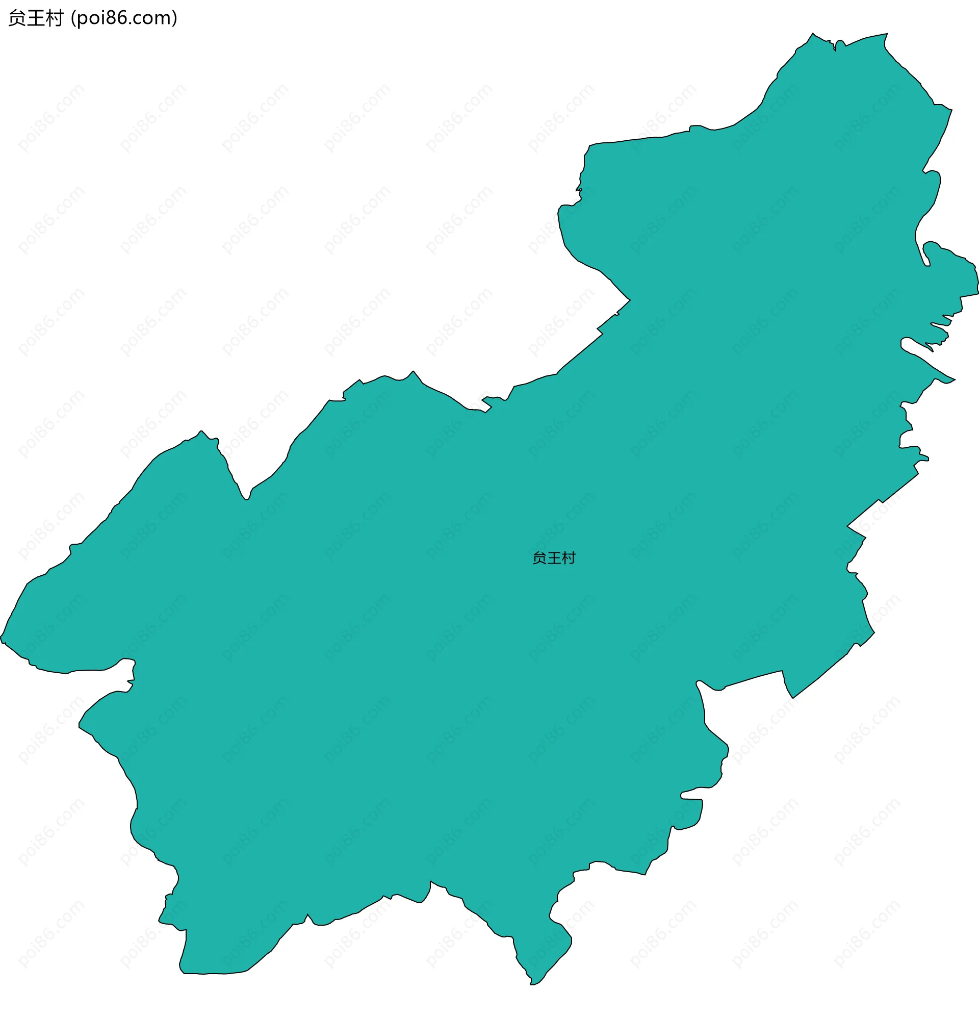 贠王村边界地图