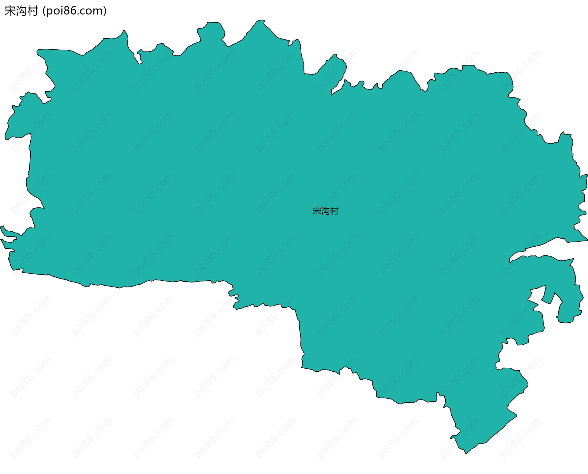 宋沟村边界地图