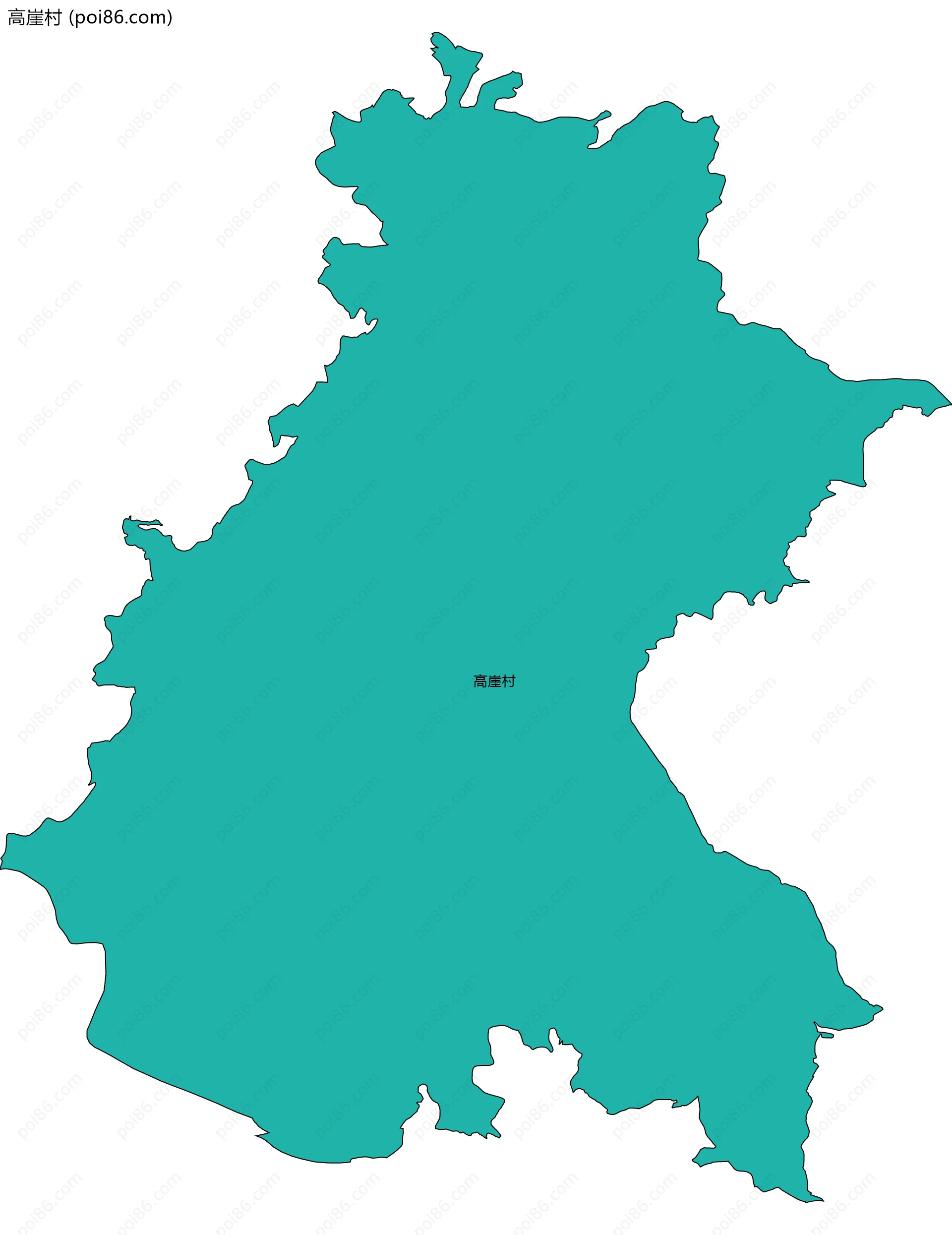 高崖村边界地图