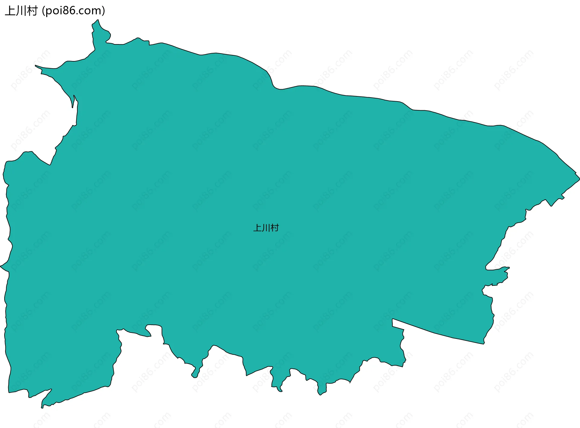 上川村边界地图