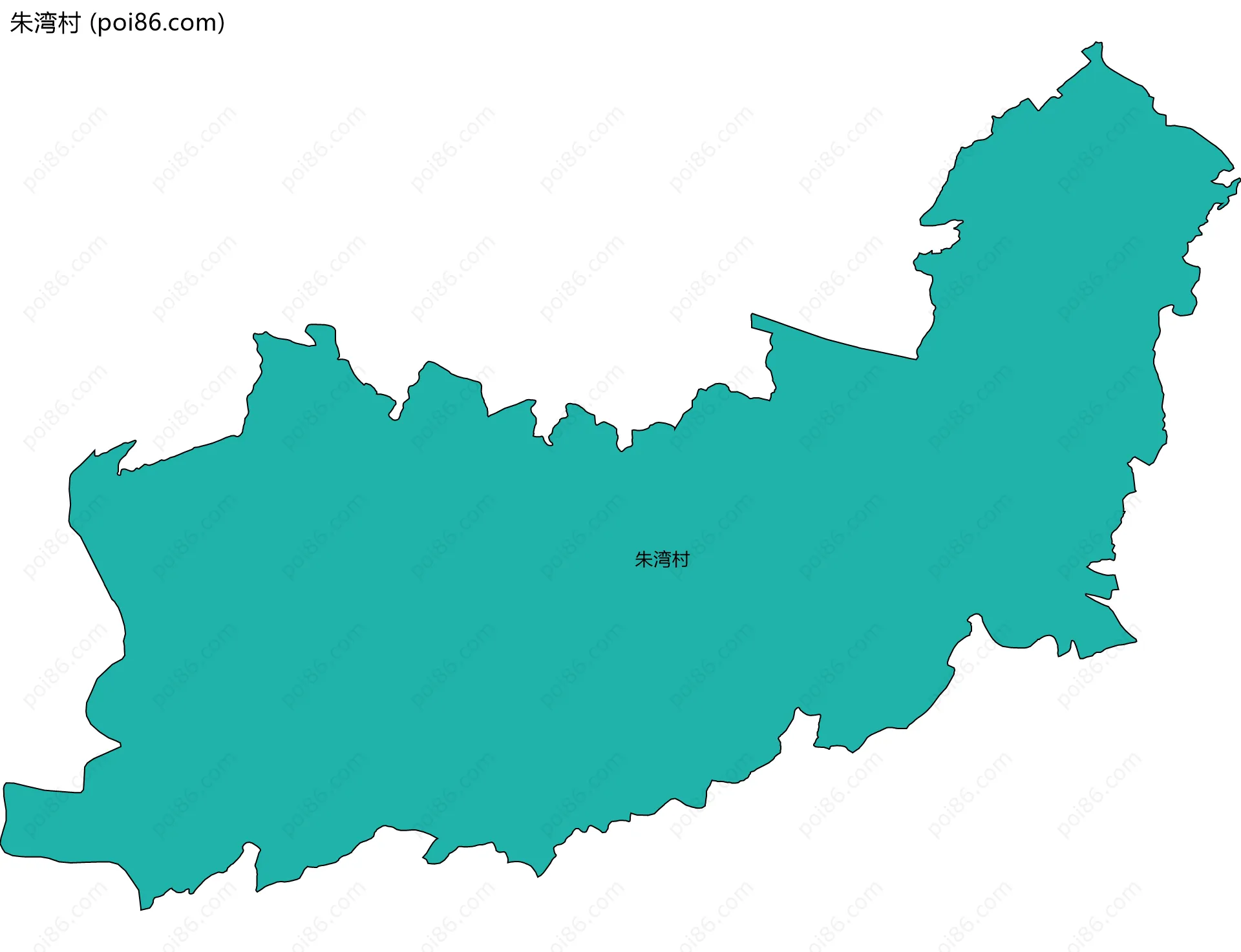 朱湾村边界地图