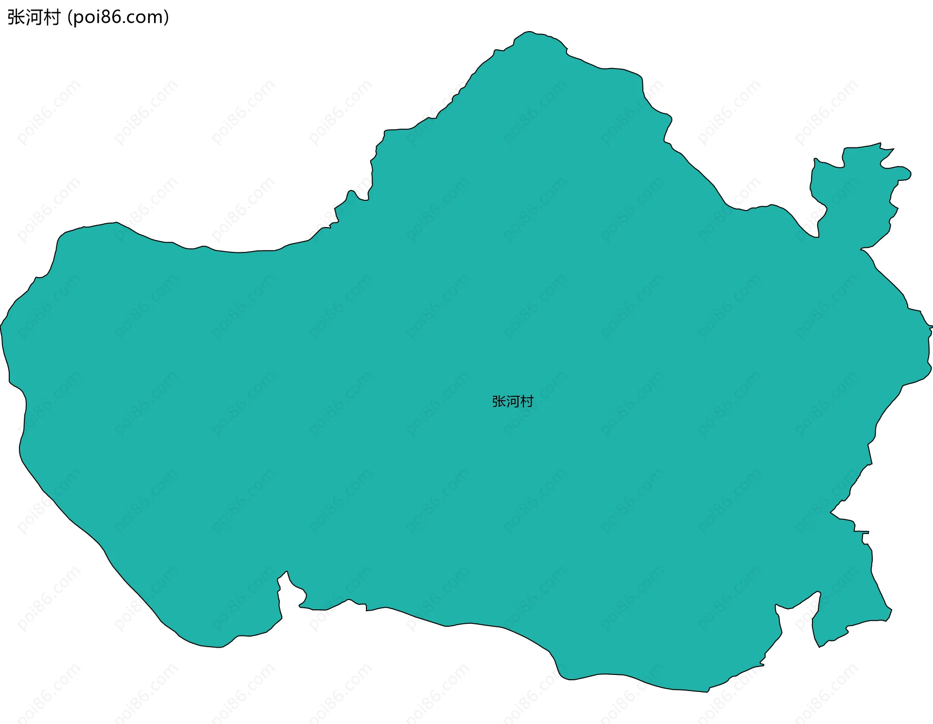 张河村边界地图