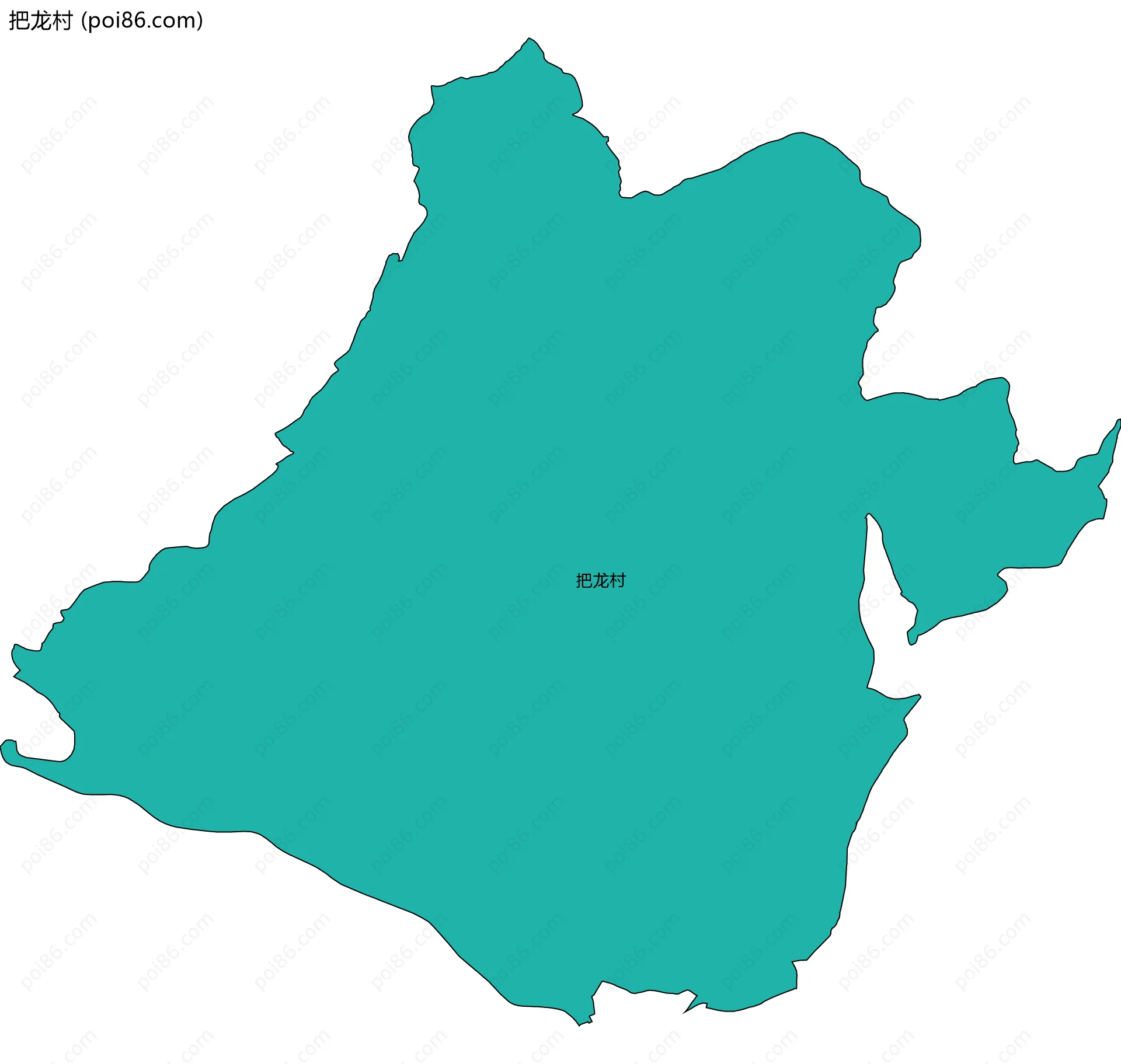 把龙村边界地图