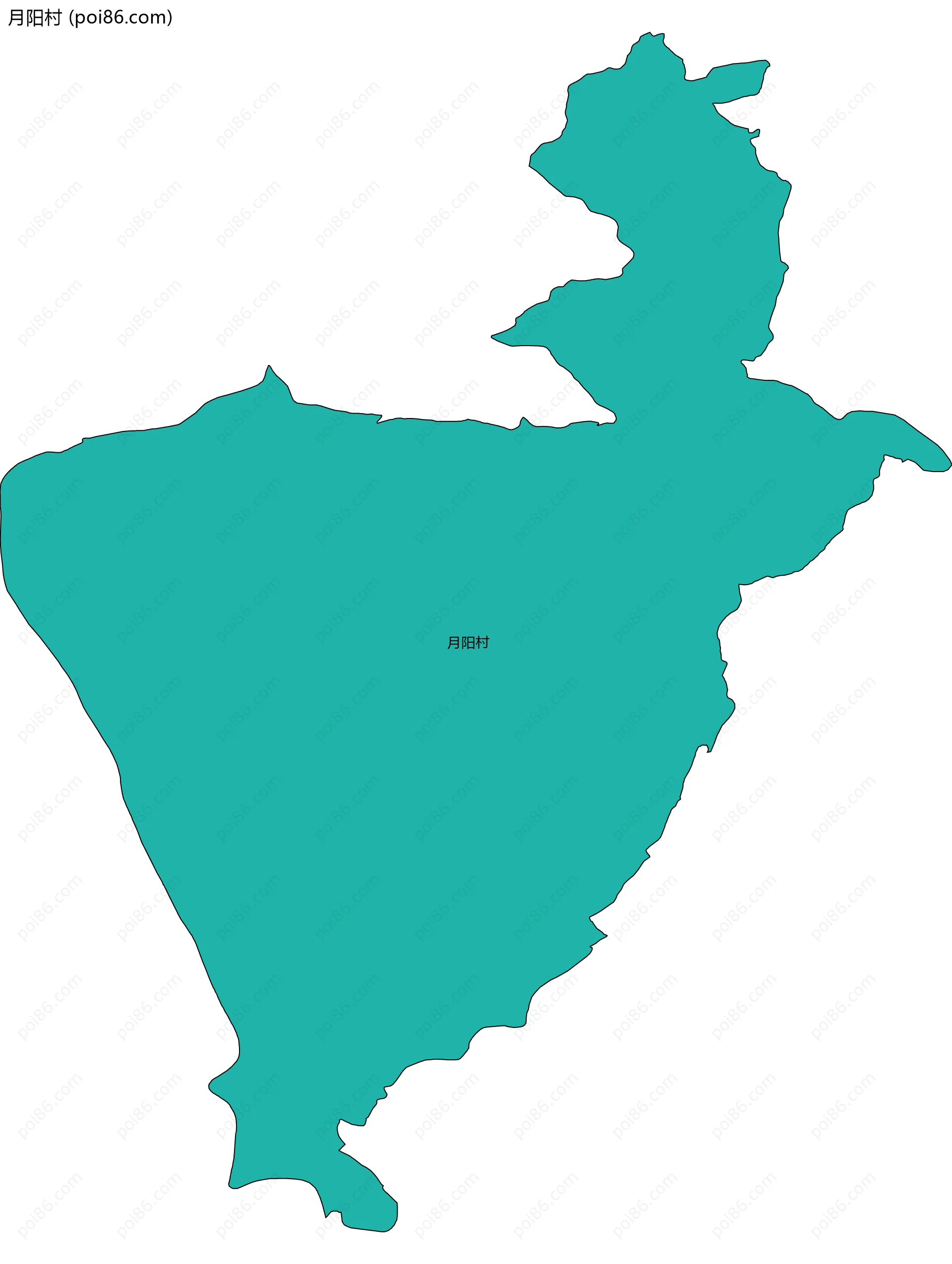 月阳村边界地图
