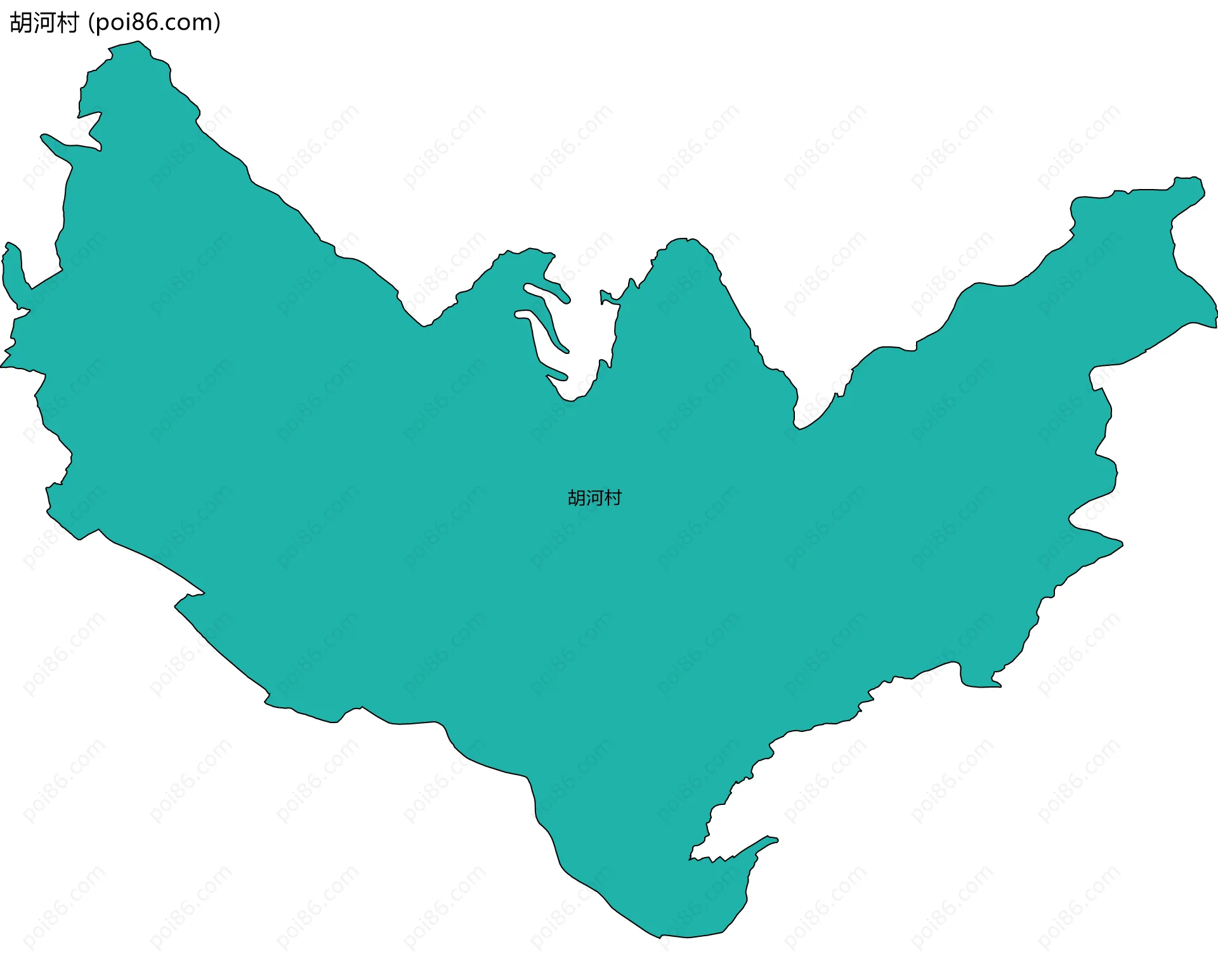 胡河村边界地图