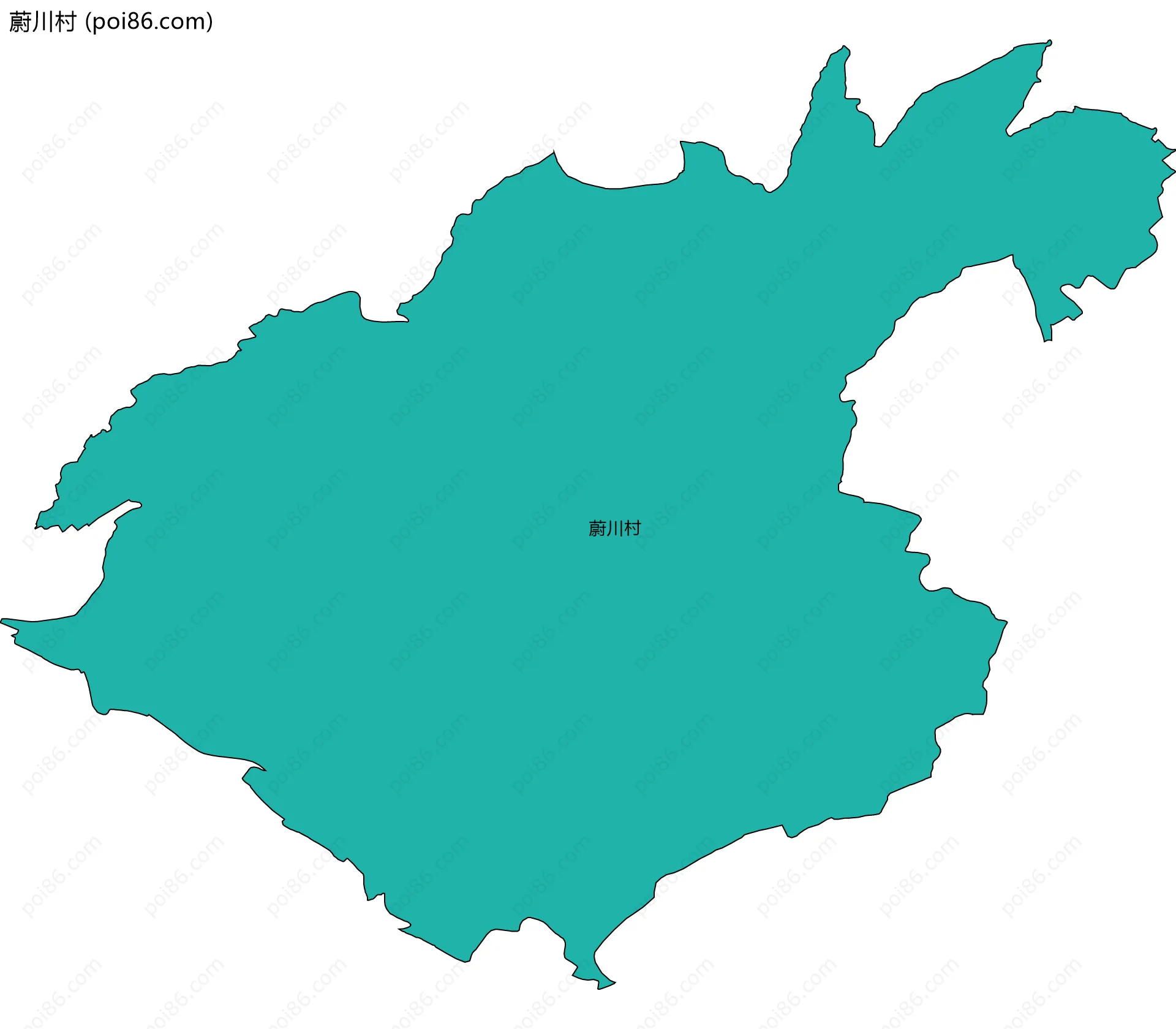 蔚川村边界地图