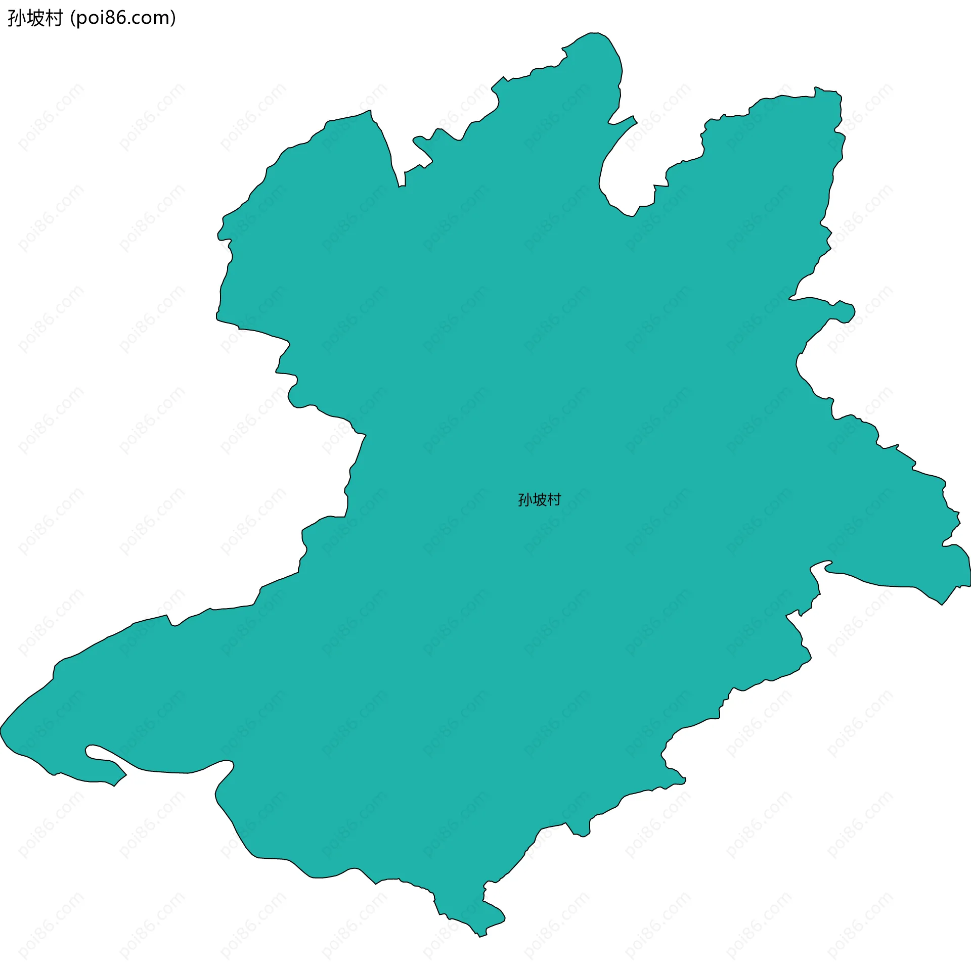 孙坡村边界地图