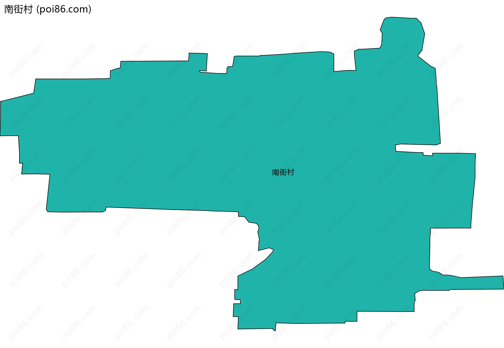 南街村边界地图