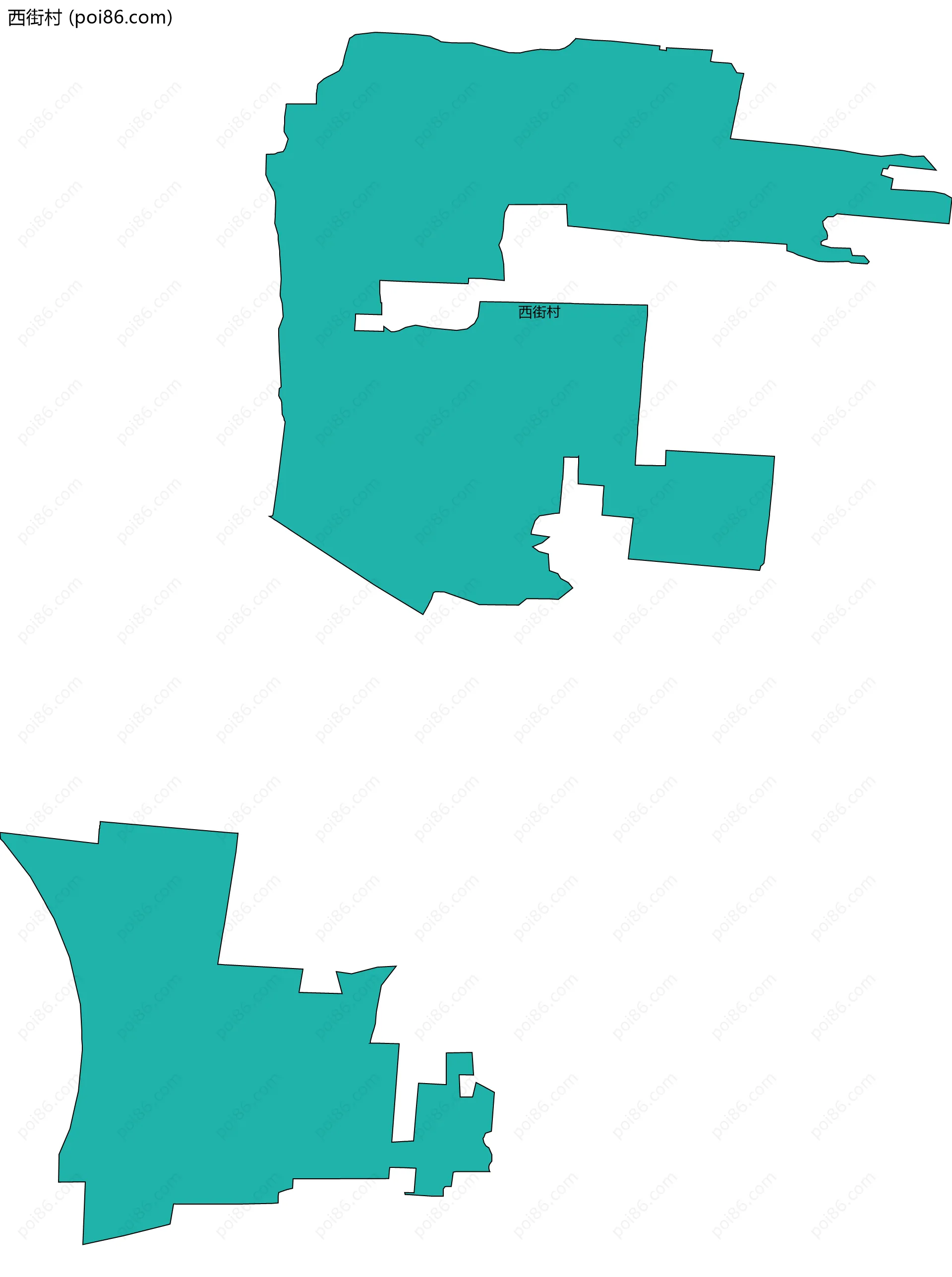 西街村边界地图