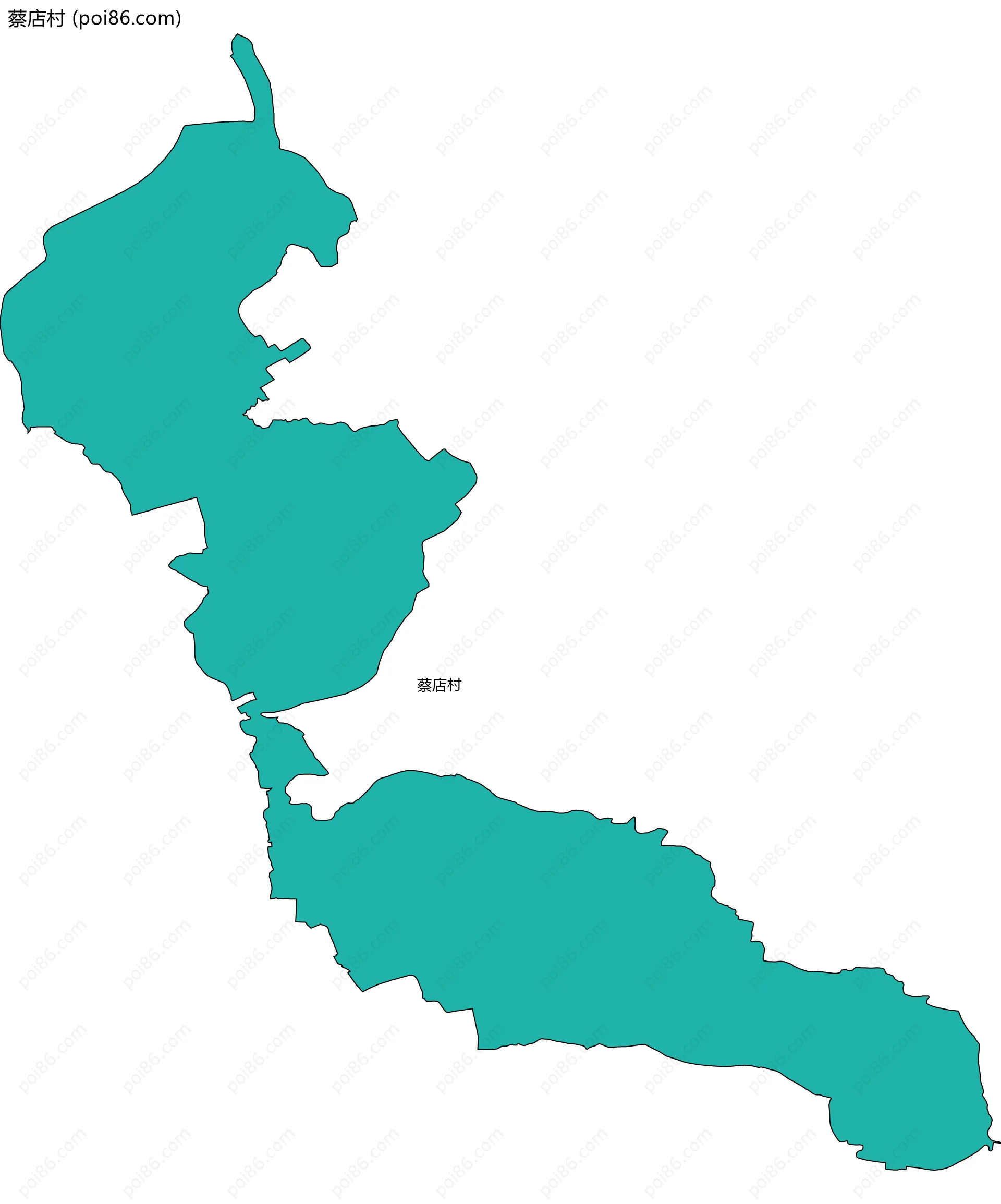 蔡店村边界地图