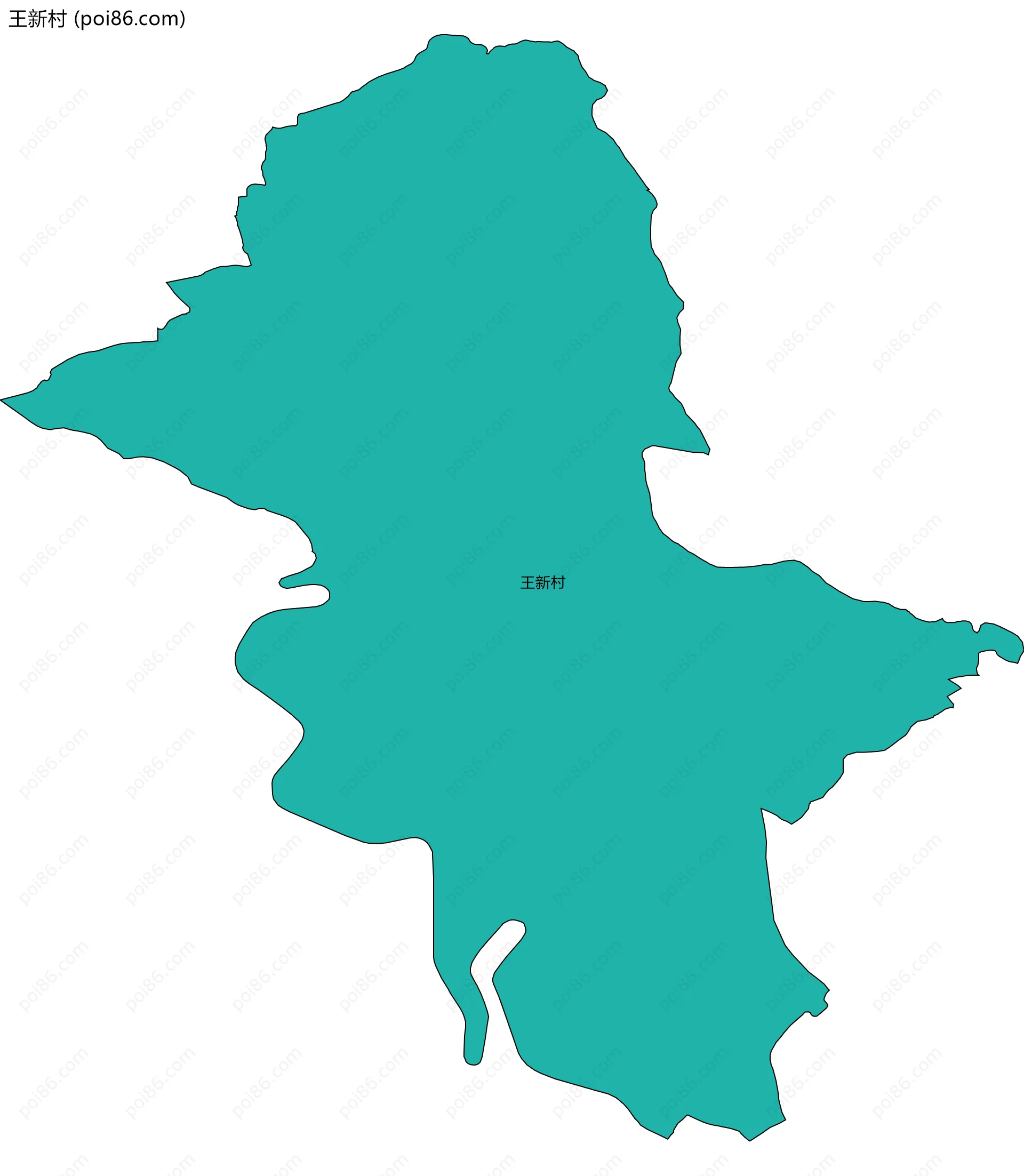 王新村边界地图