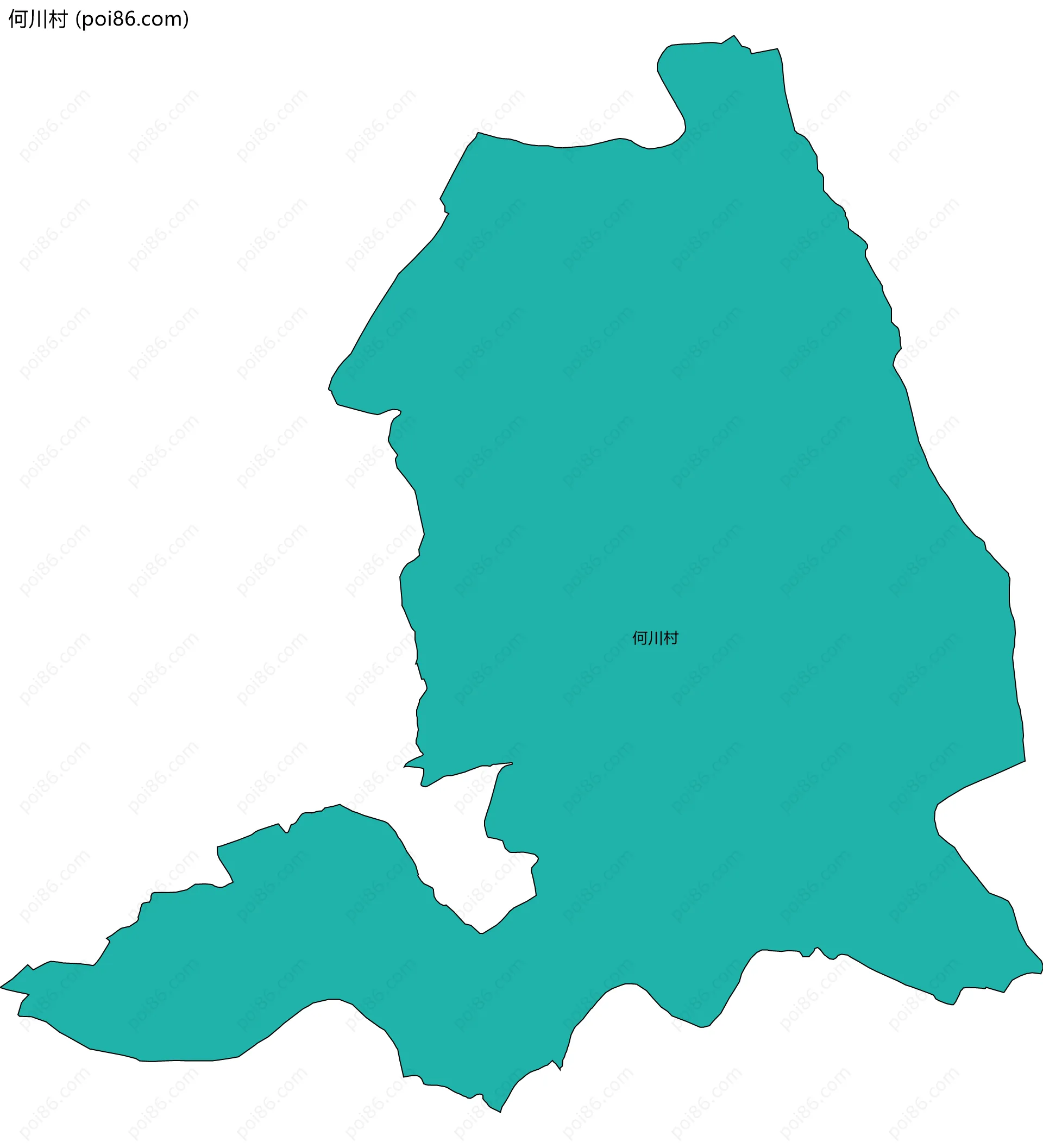 何川村边界地图