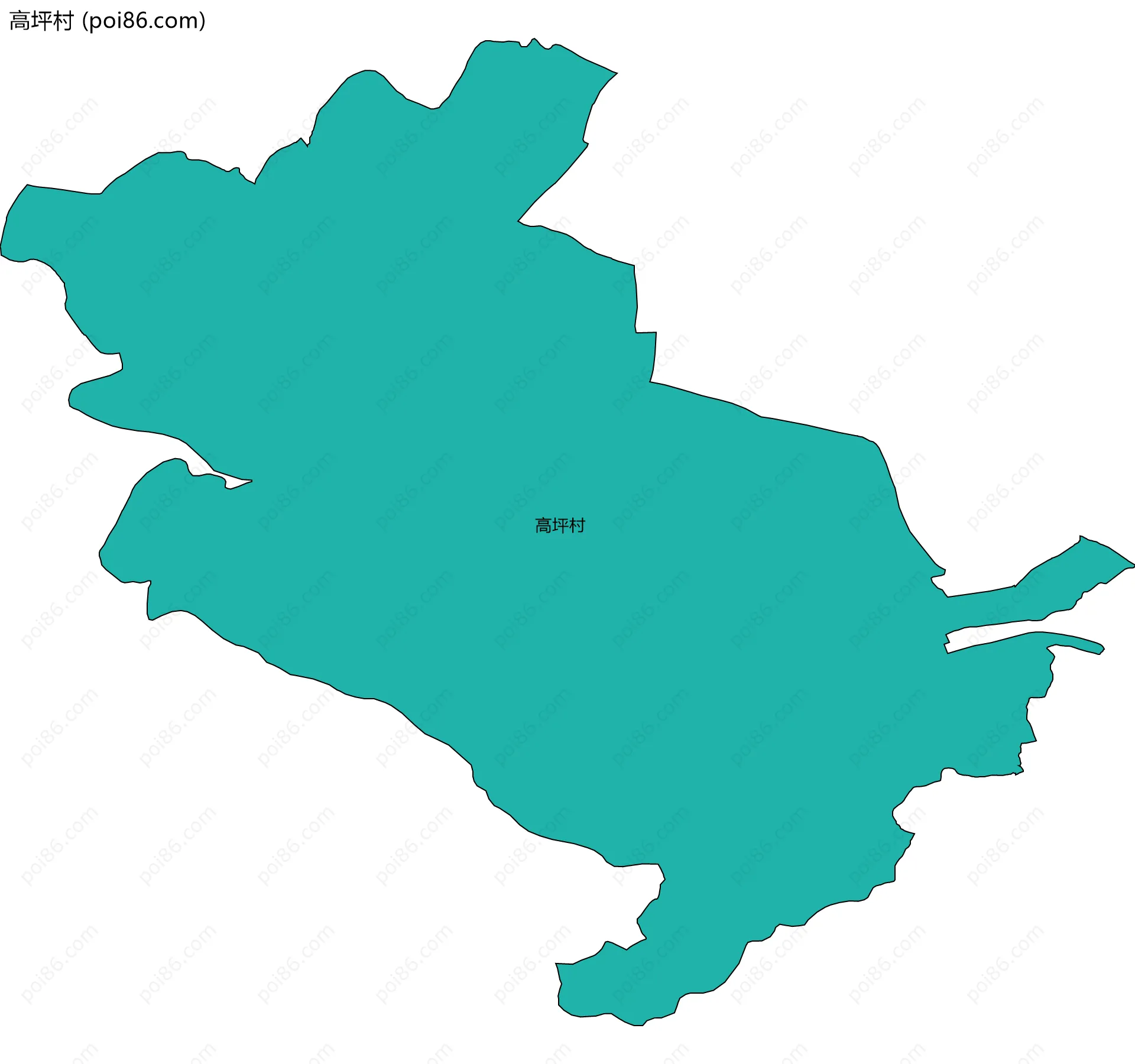 高坪村边界地图