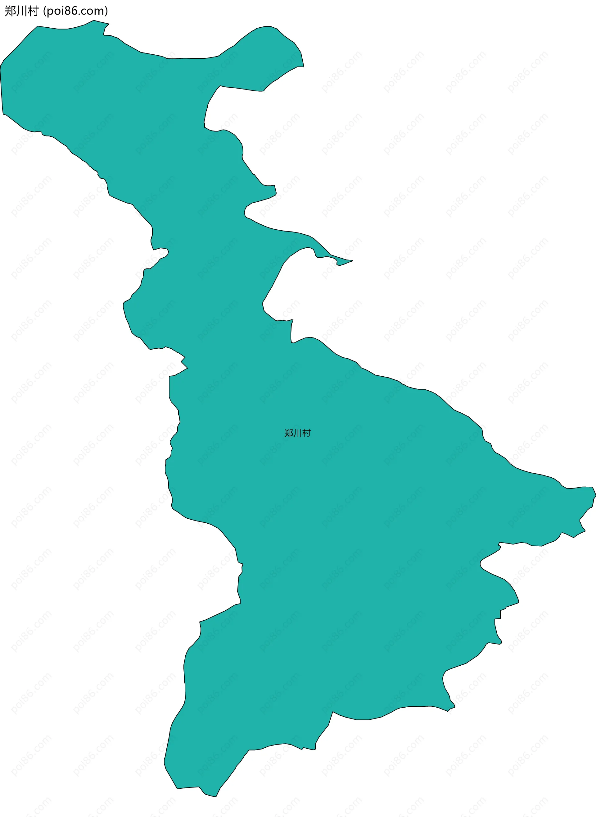 郑川村边界地图