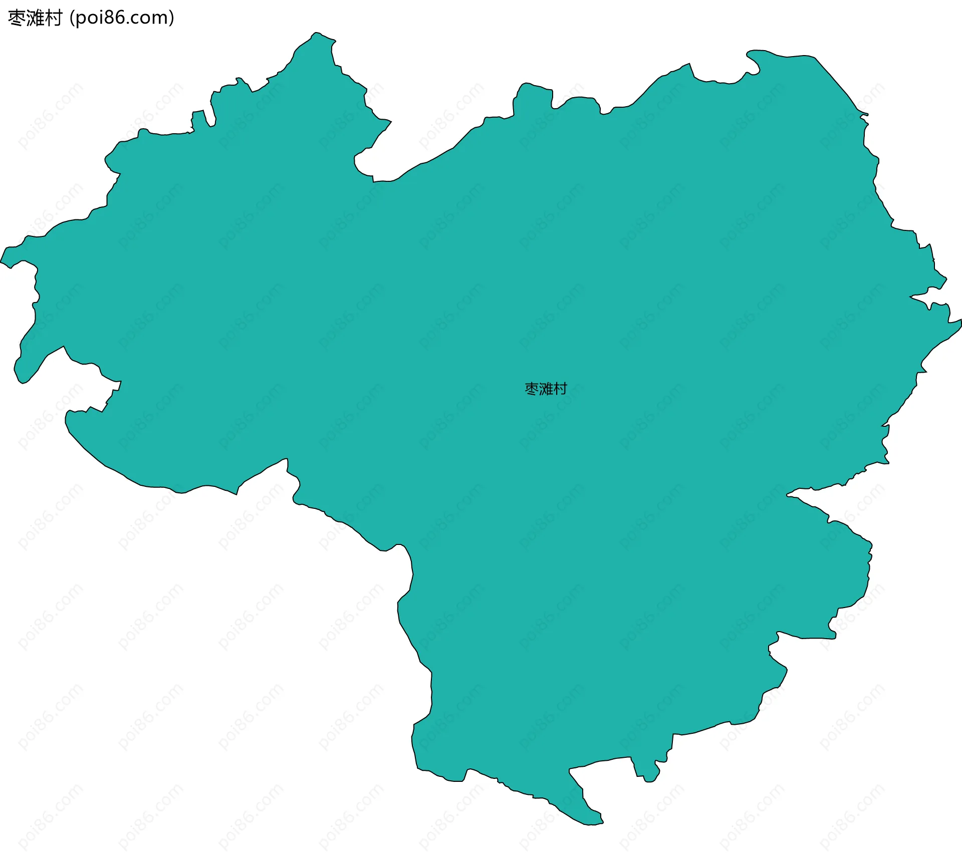 枣滩村边界地图