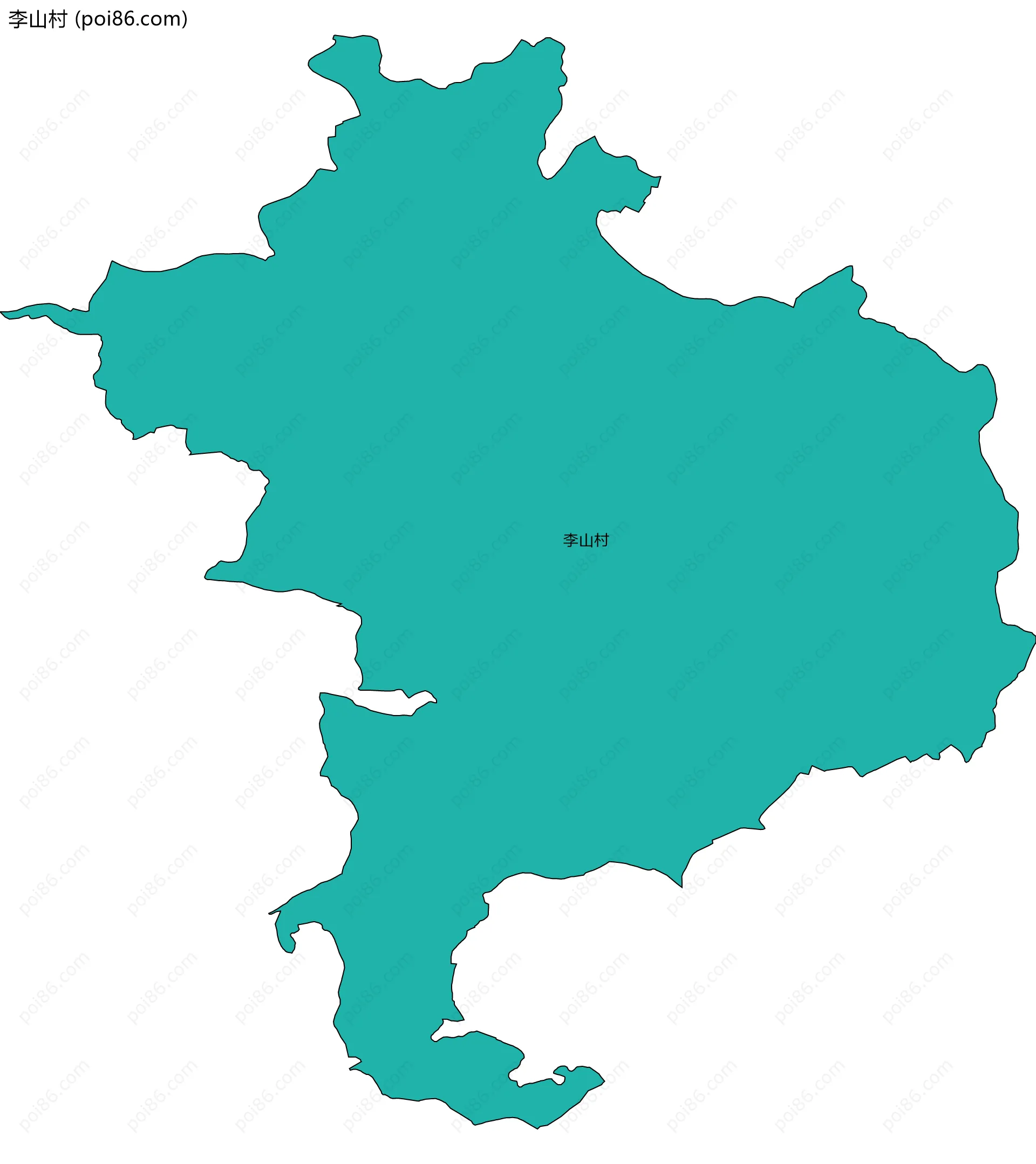 李山村边界地图