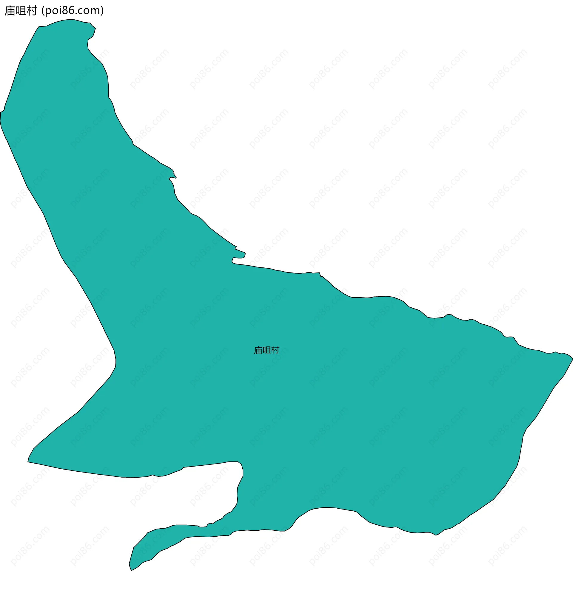 庙咀村边界地图